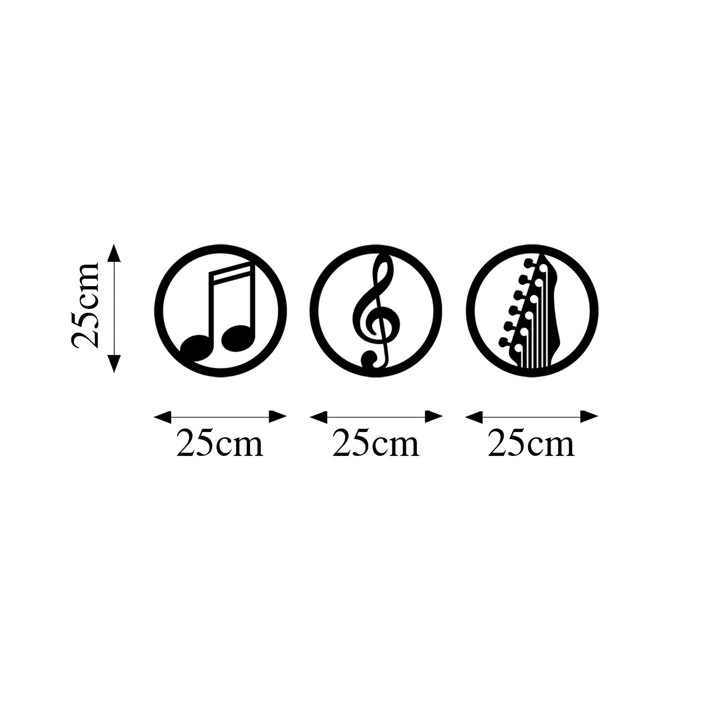 Metalna zidna dekoracija, Just Music - 295