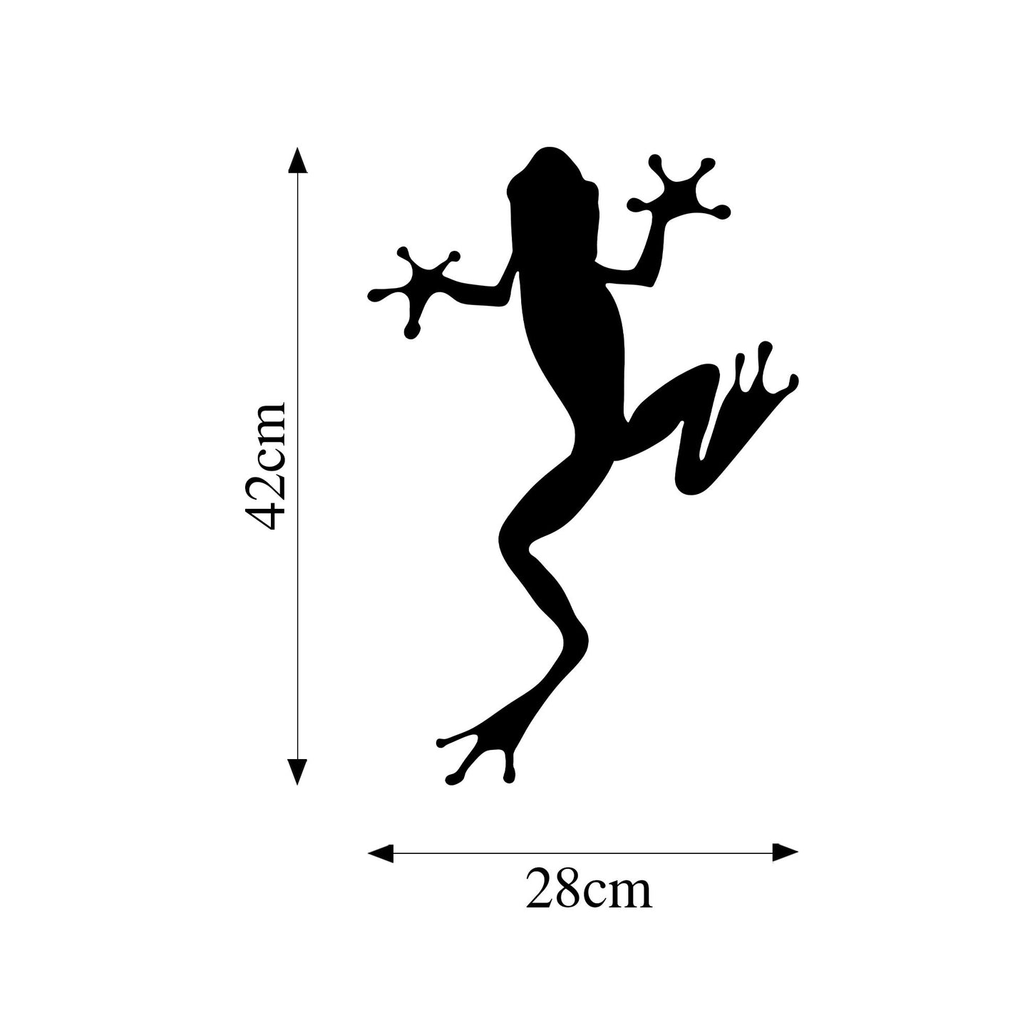 Metalna zidna dekoracija, Frog - 296
