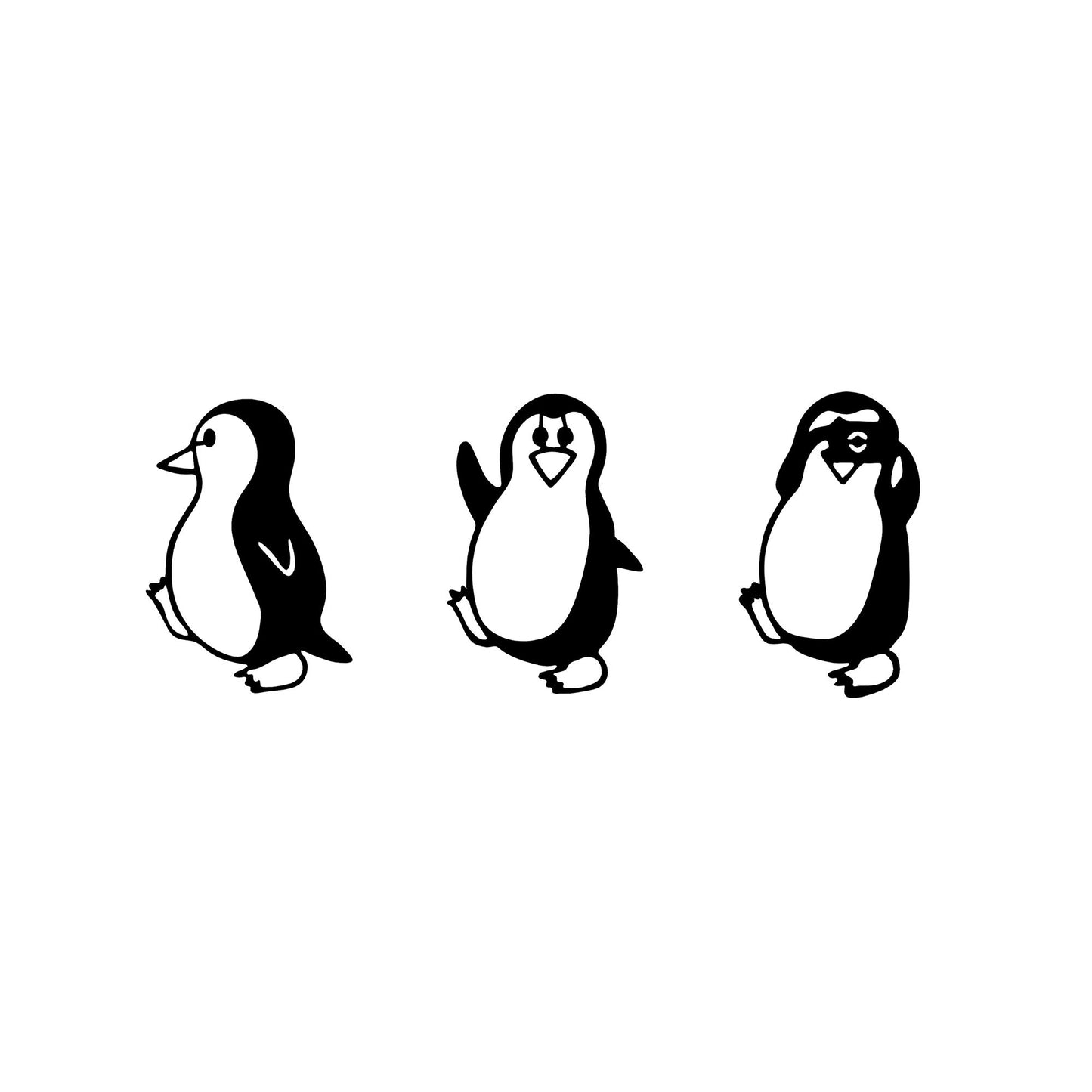 Metalna zidna dekoracija, Penguins - 297
