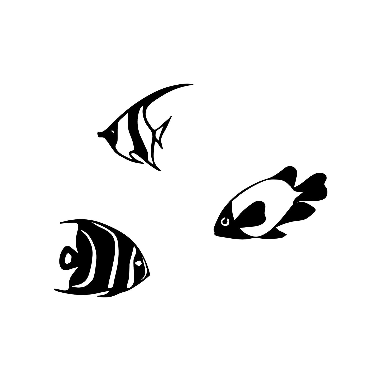 Metalna zidna dekoracija, Fishes - 300