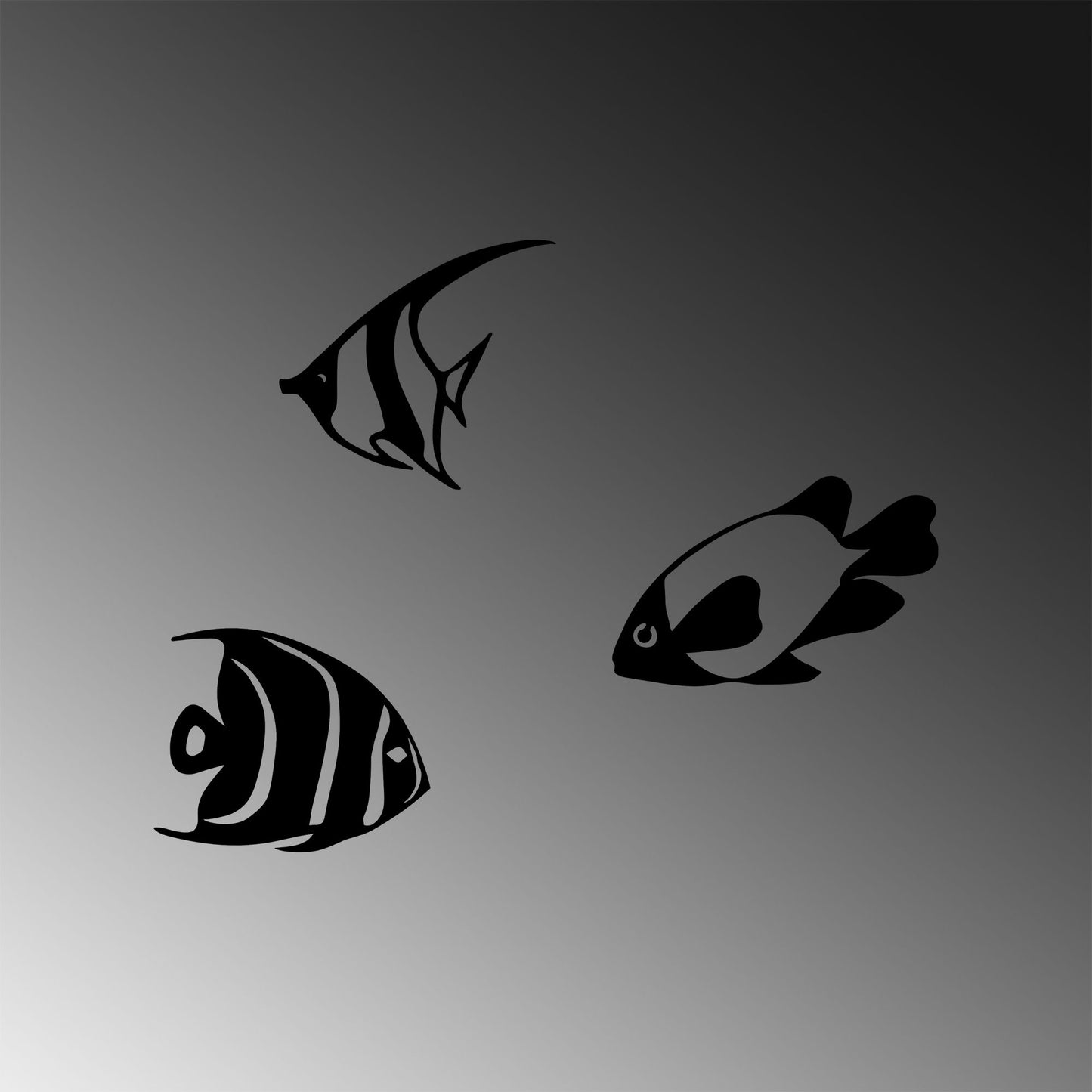 Metalna zidna dekoracija, Fishes - 300