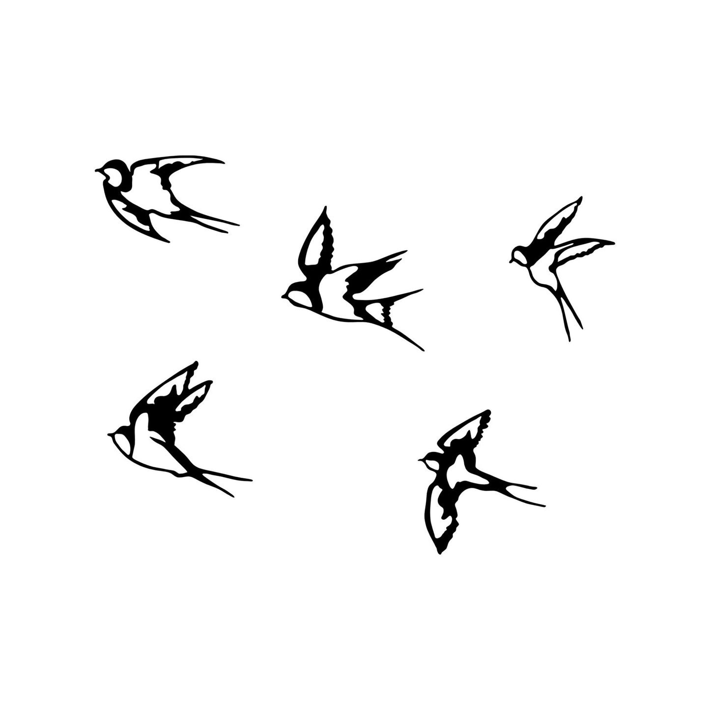 Metalna zidna dekoracija, Swallows - 303