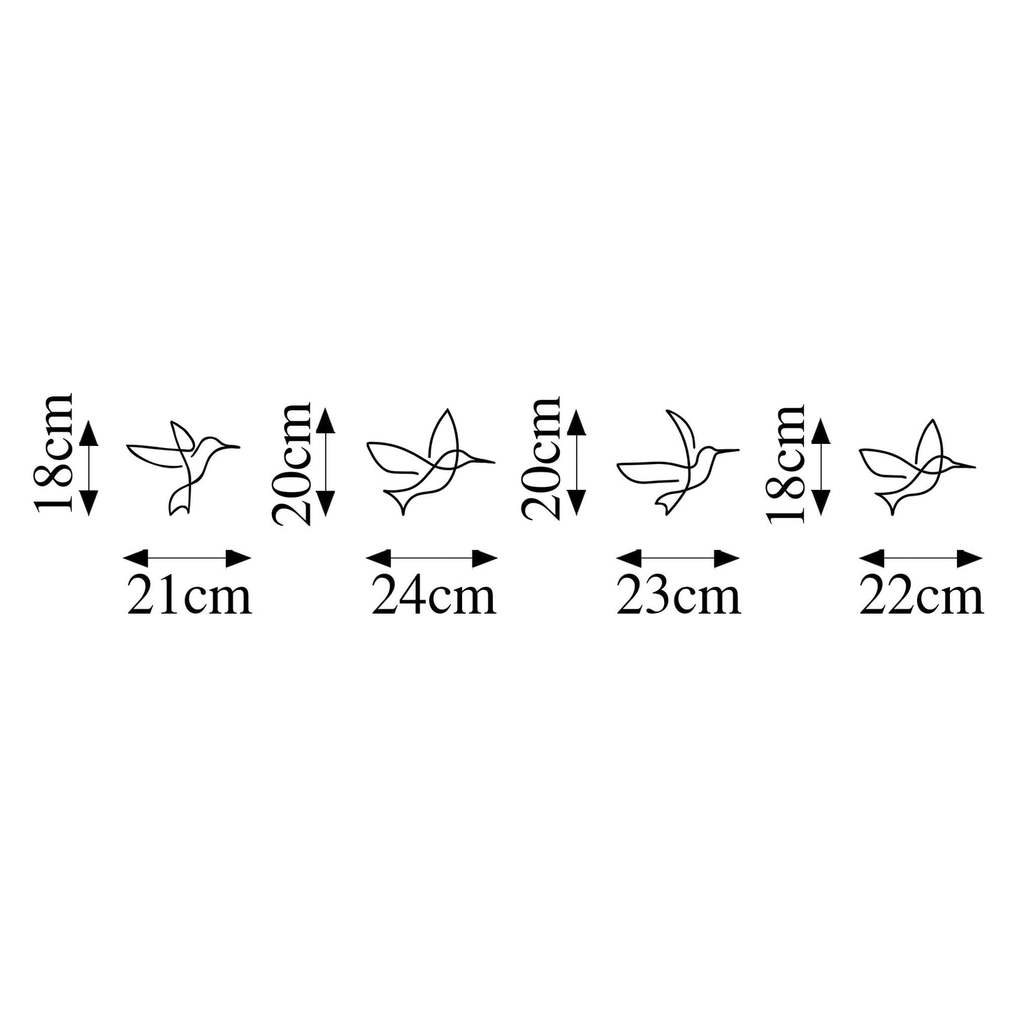 Metalna zidna dekoracija, Birds - 304