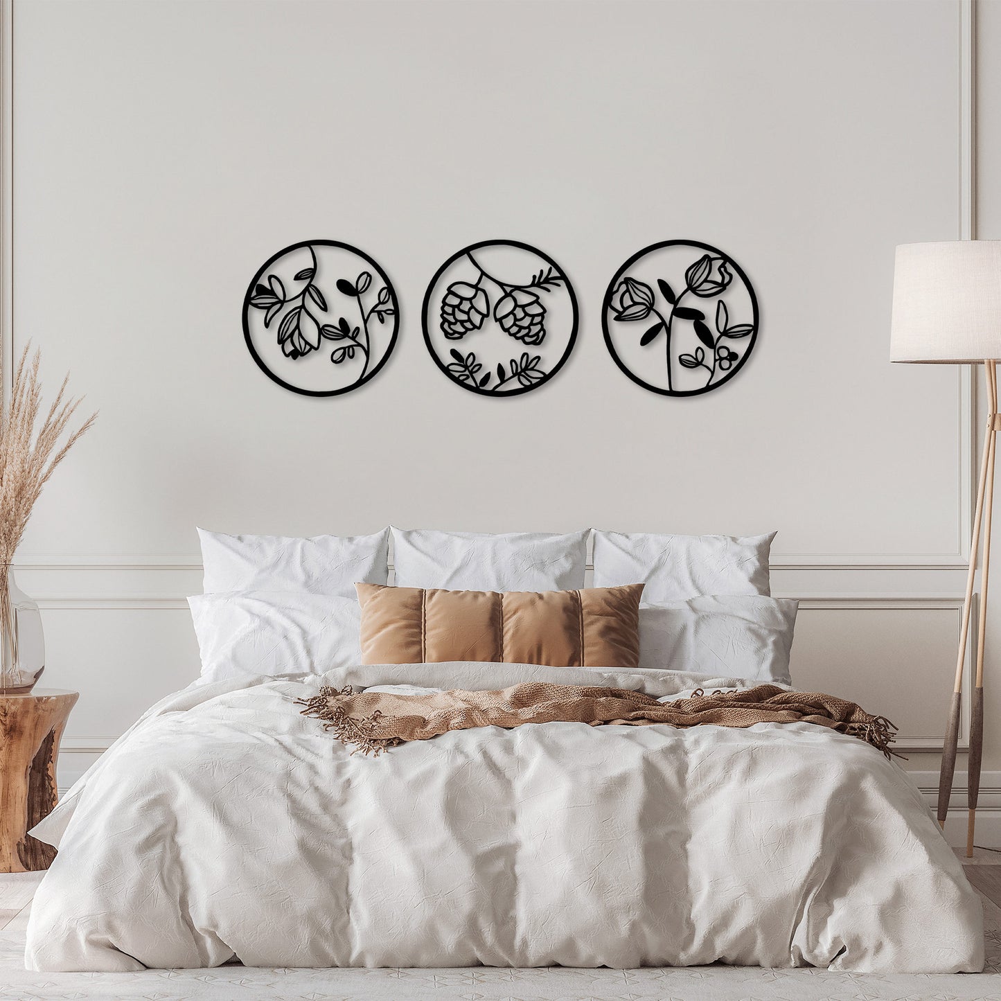 Metalna zidna dekoracija, Flowers - 305 L