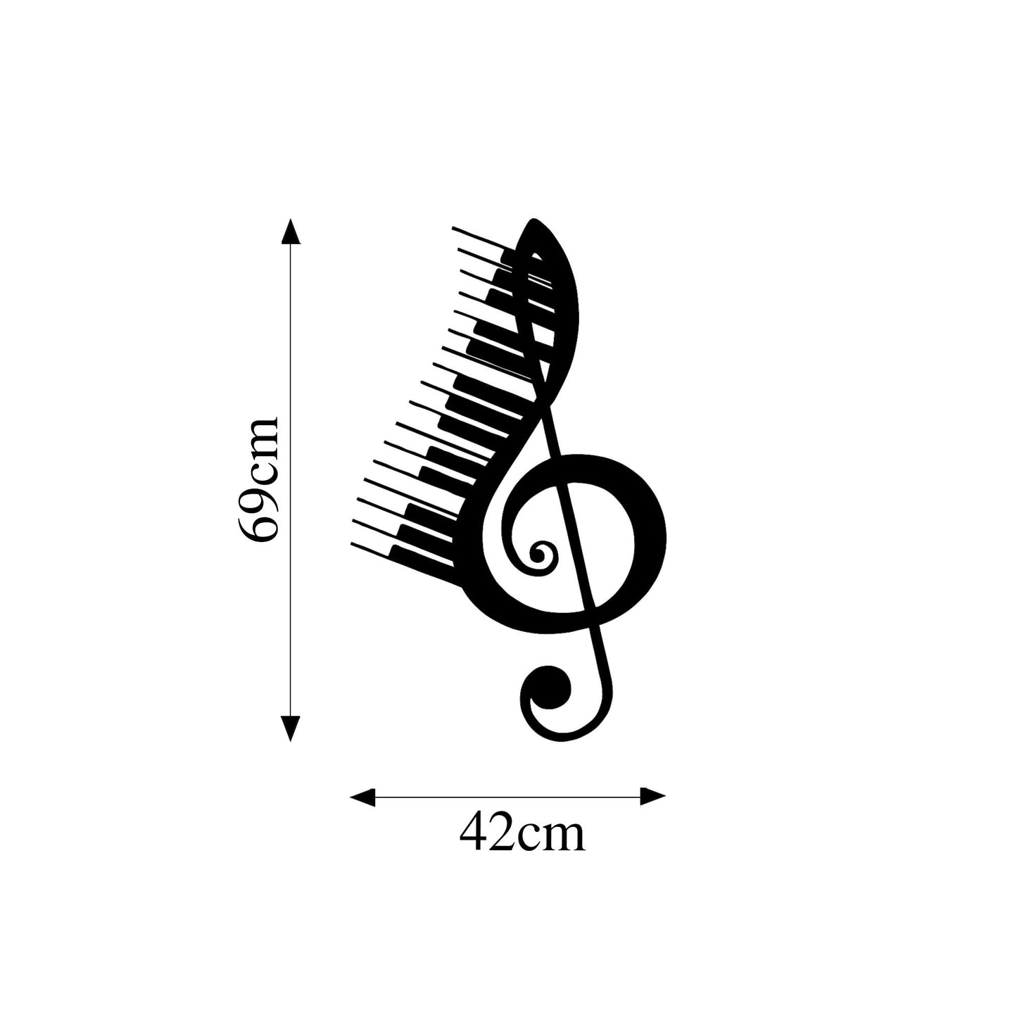 Metalna zidna dekoracija, Musical - 309
