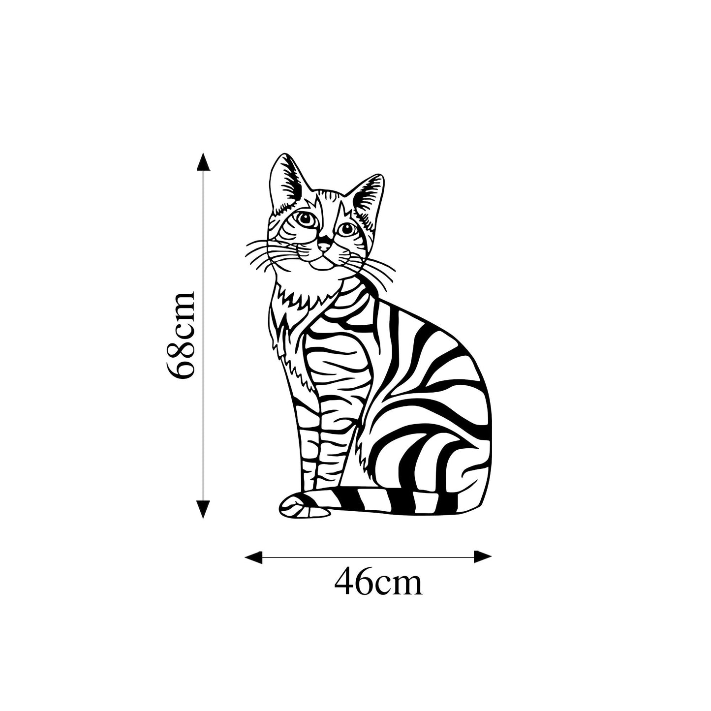 Metalna zidna dekoracija, Cat - 310
