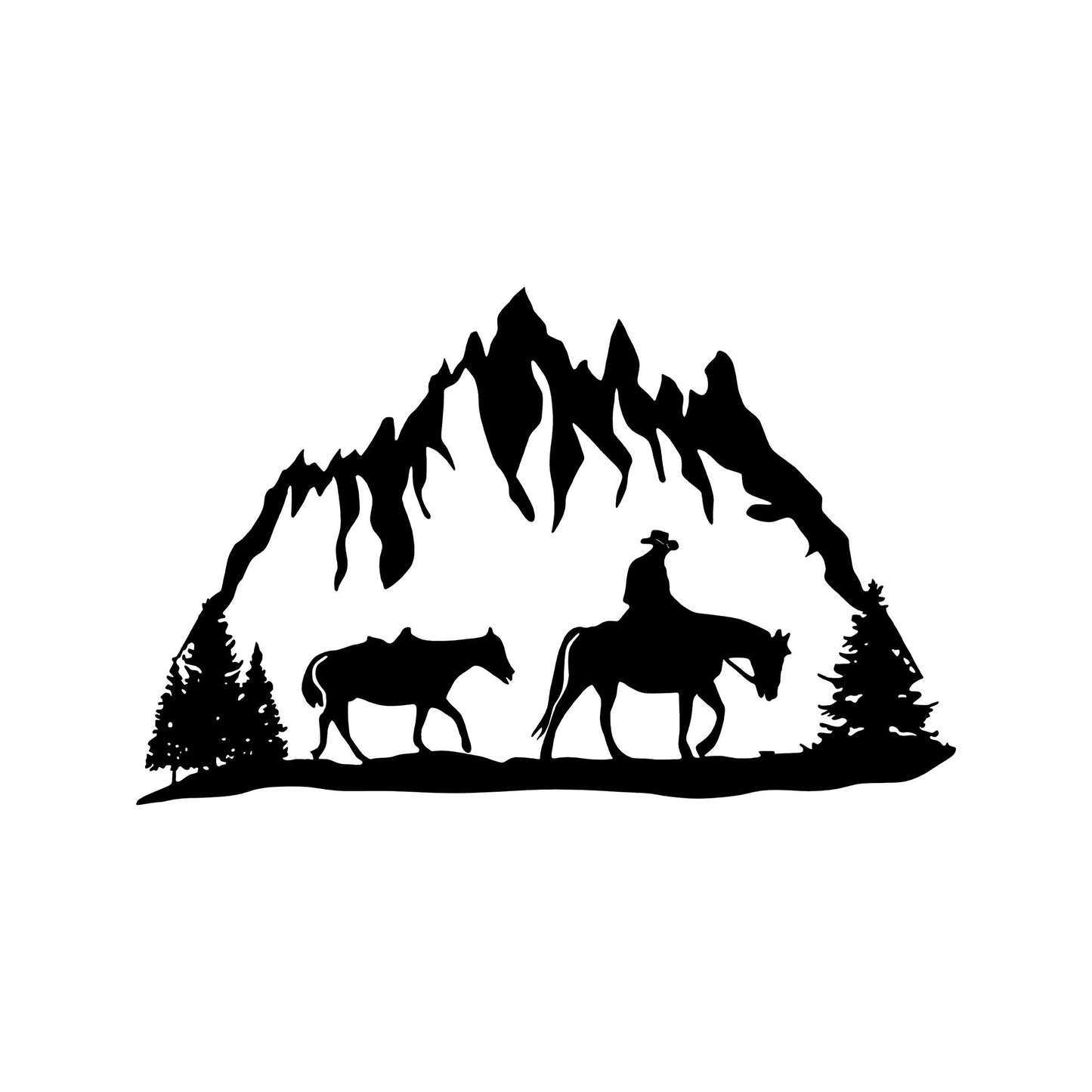 Metalna zidna dekoracija, Cowboy - 313