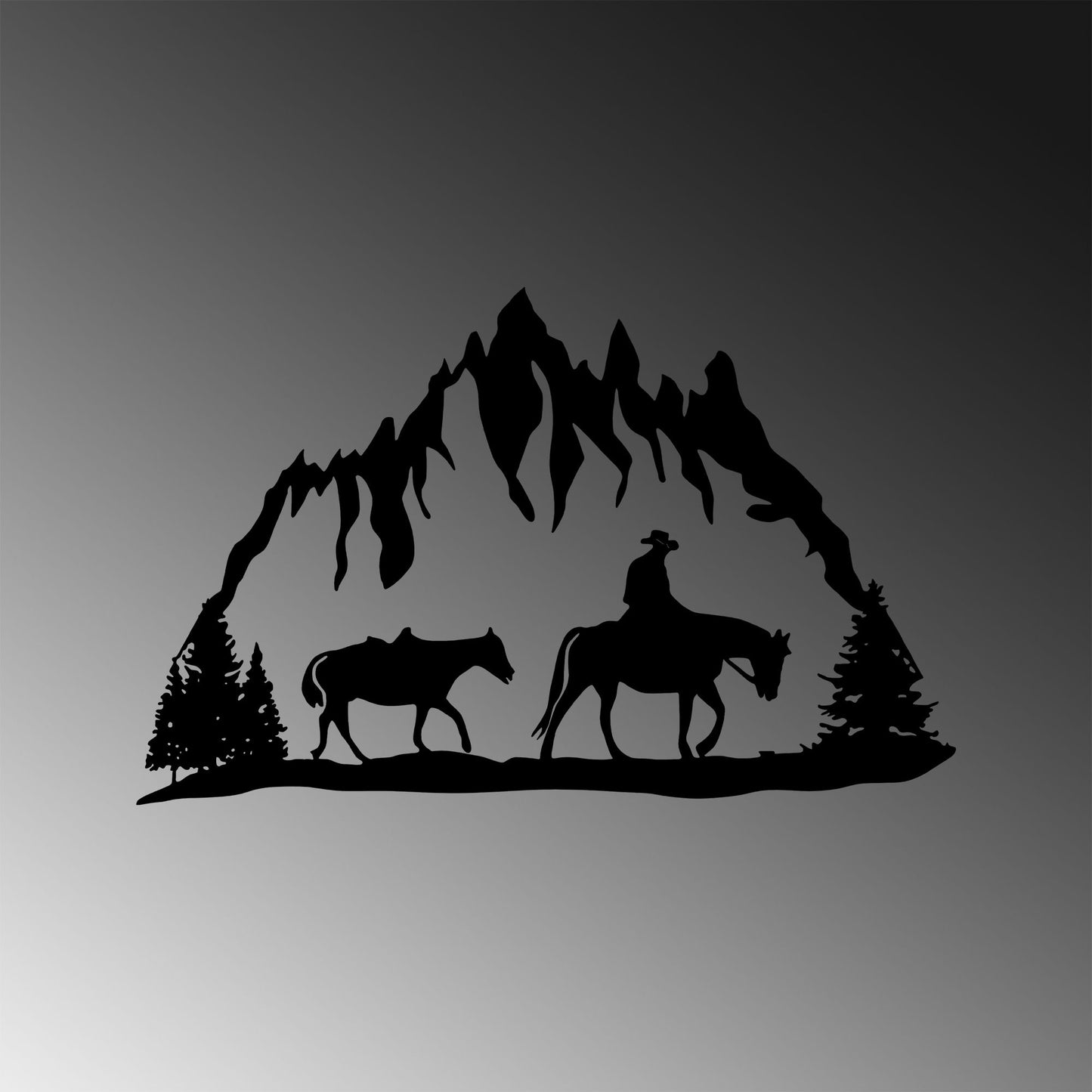 Metalna zidna dekoracija, Cowboy - 313