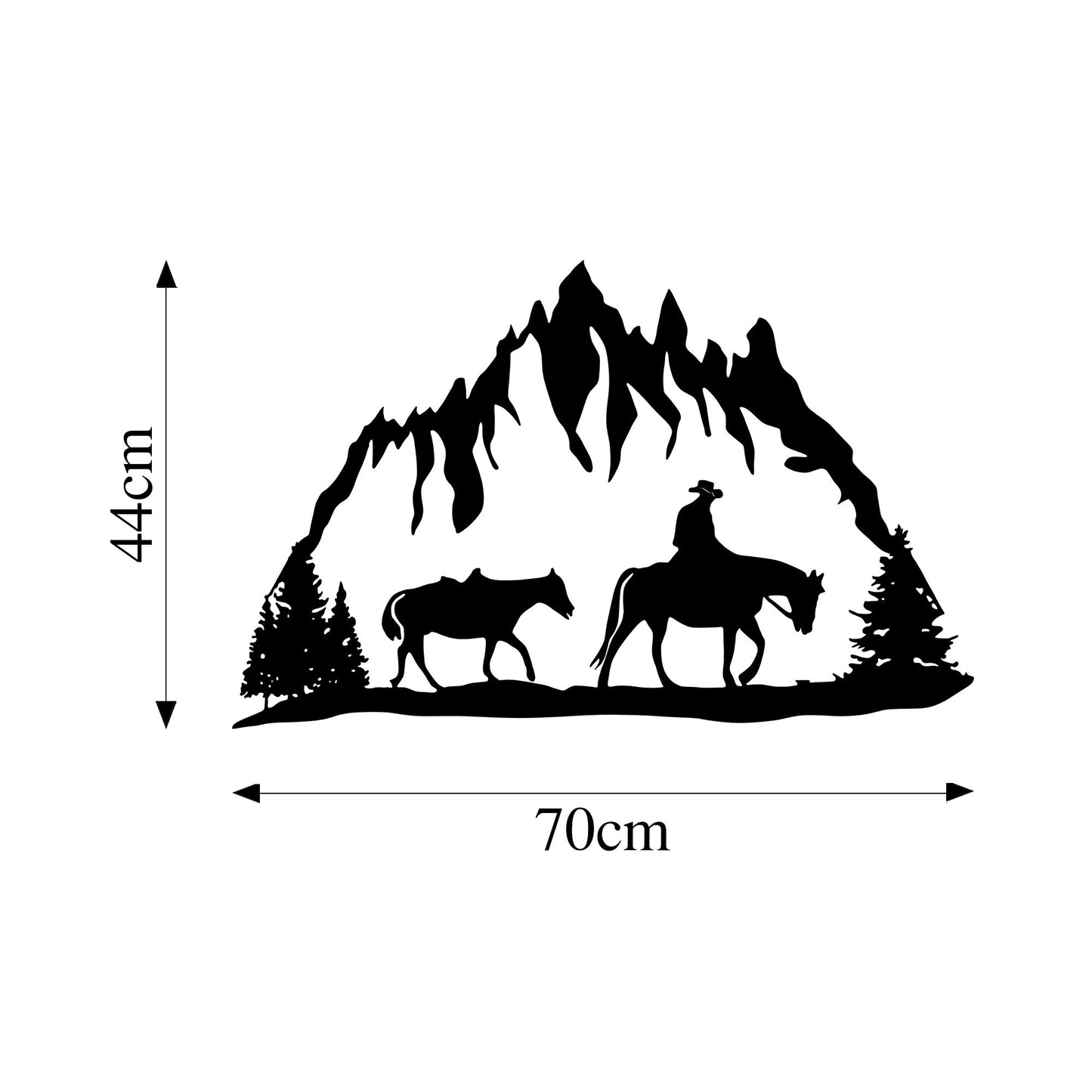 Metalna zidna dekoracija, Cowboy - 313