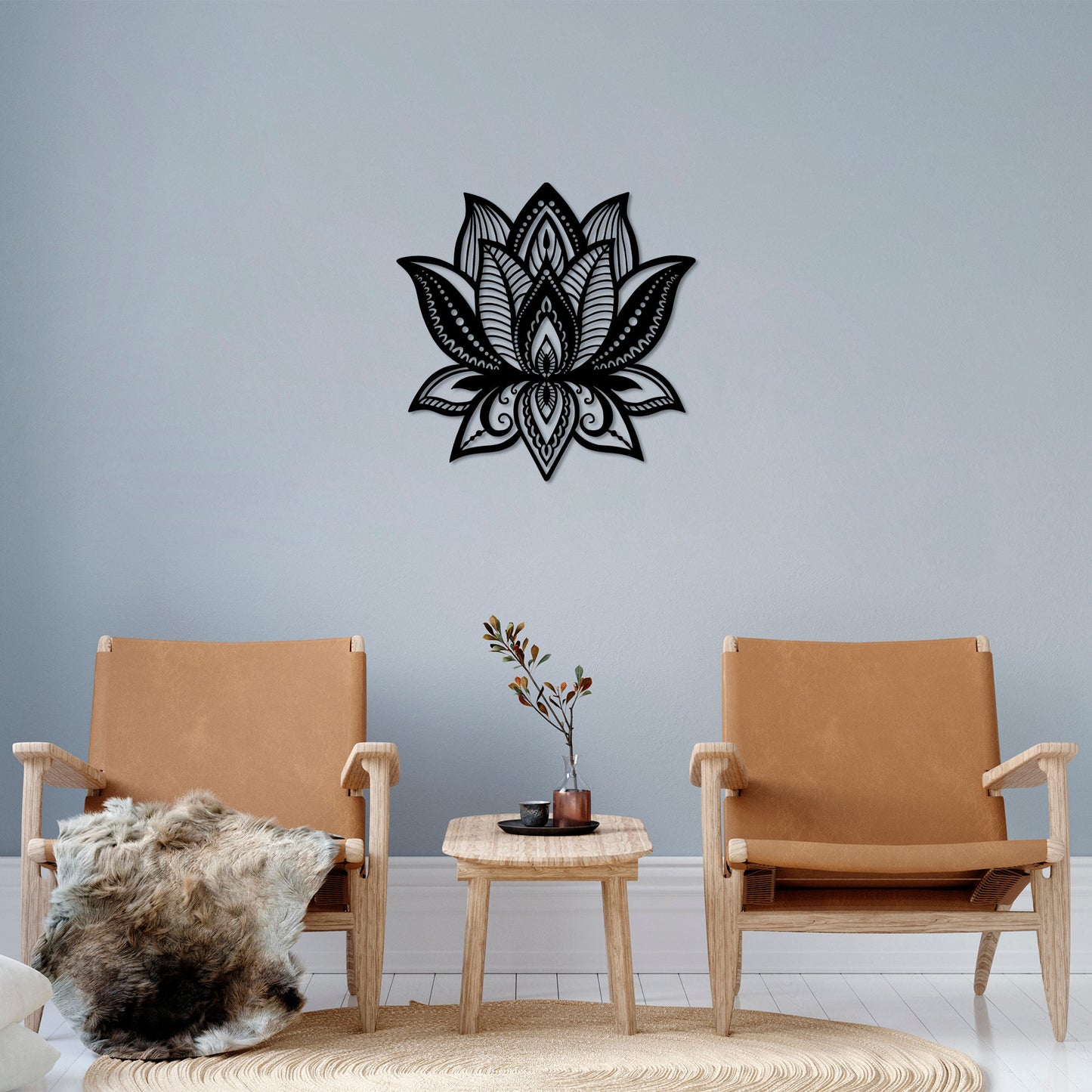 Metalna zidna dekoracija, Lotus - 314