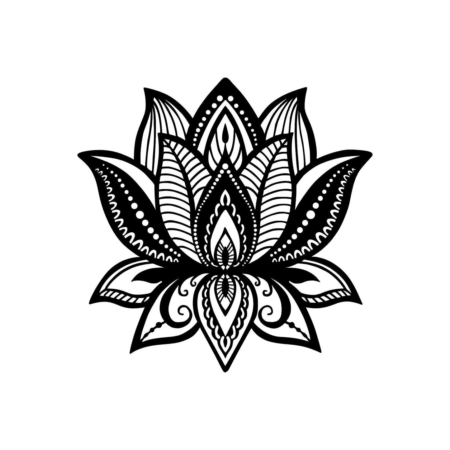 Metalna zidna dekoracija, Lotus - 314