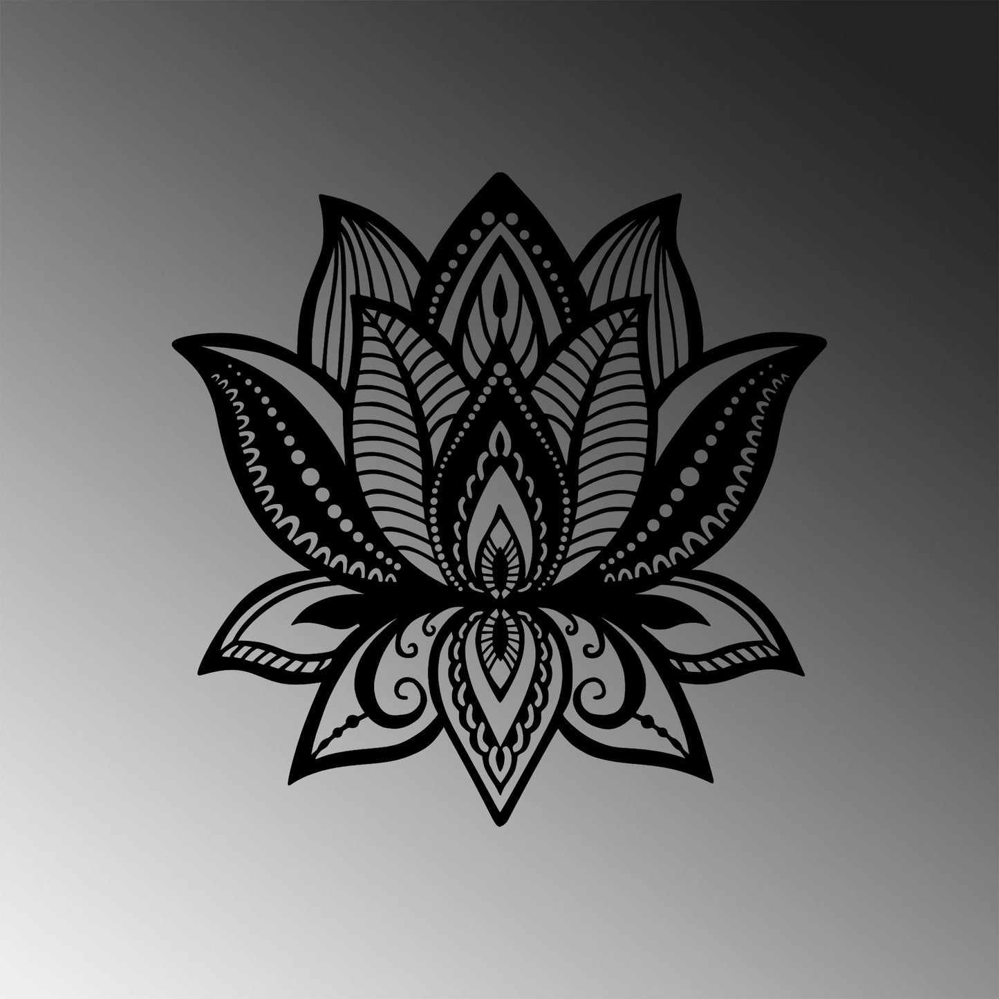 Metalna zidna dekoracija, Lotus - 314