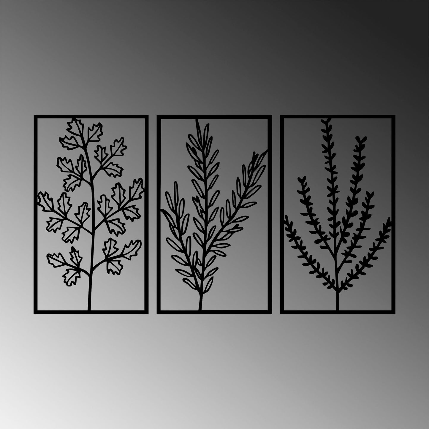 Metalna zidna dekoracija, Flowers - 315