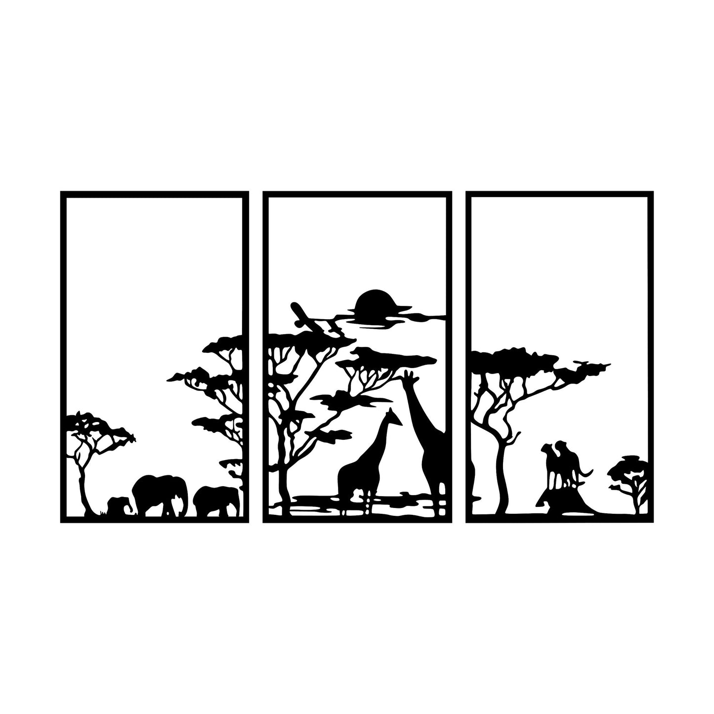 Metalna zidna dekoracija, Serengeti - 316