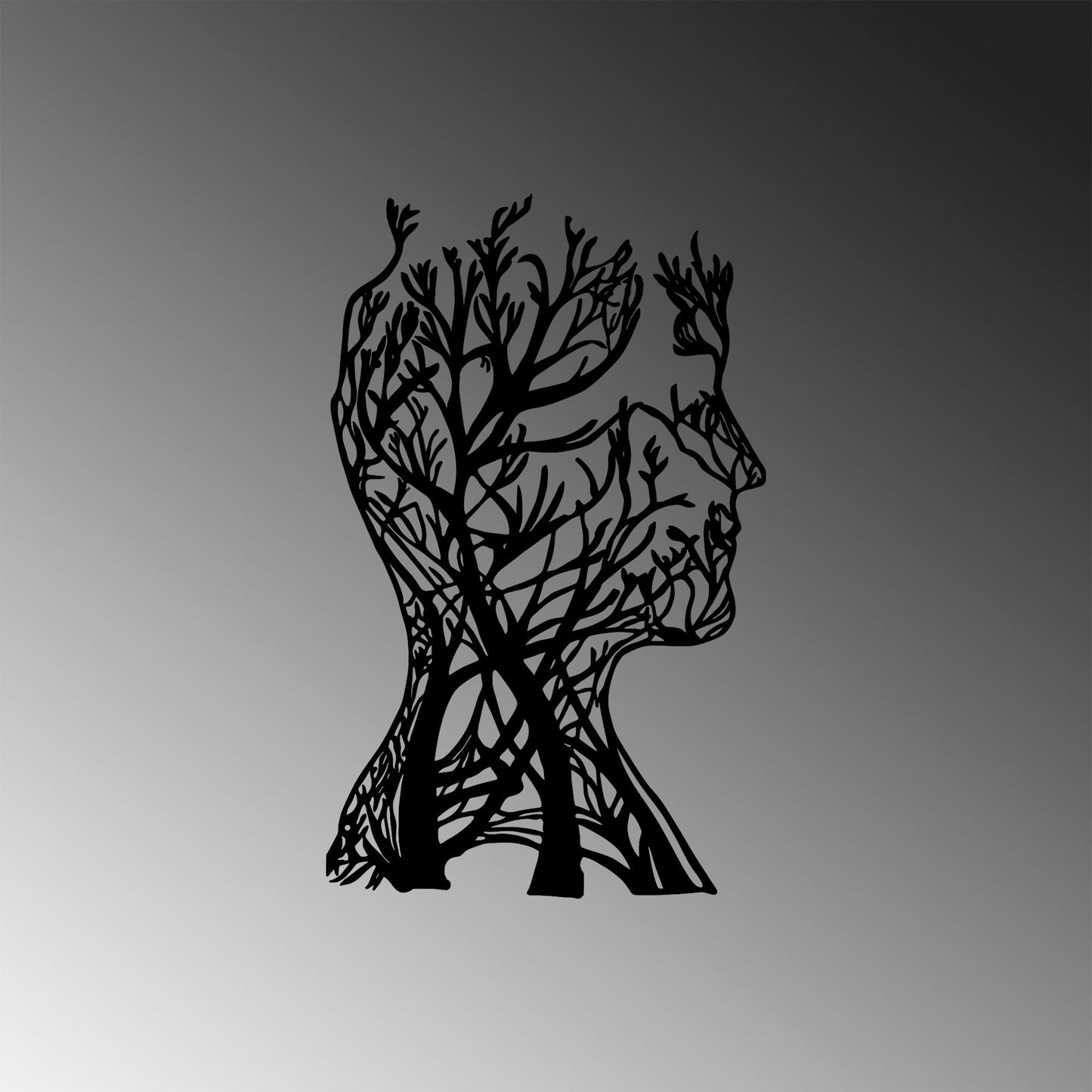 Metalna zidna dekoracija, Tree Man - 317