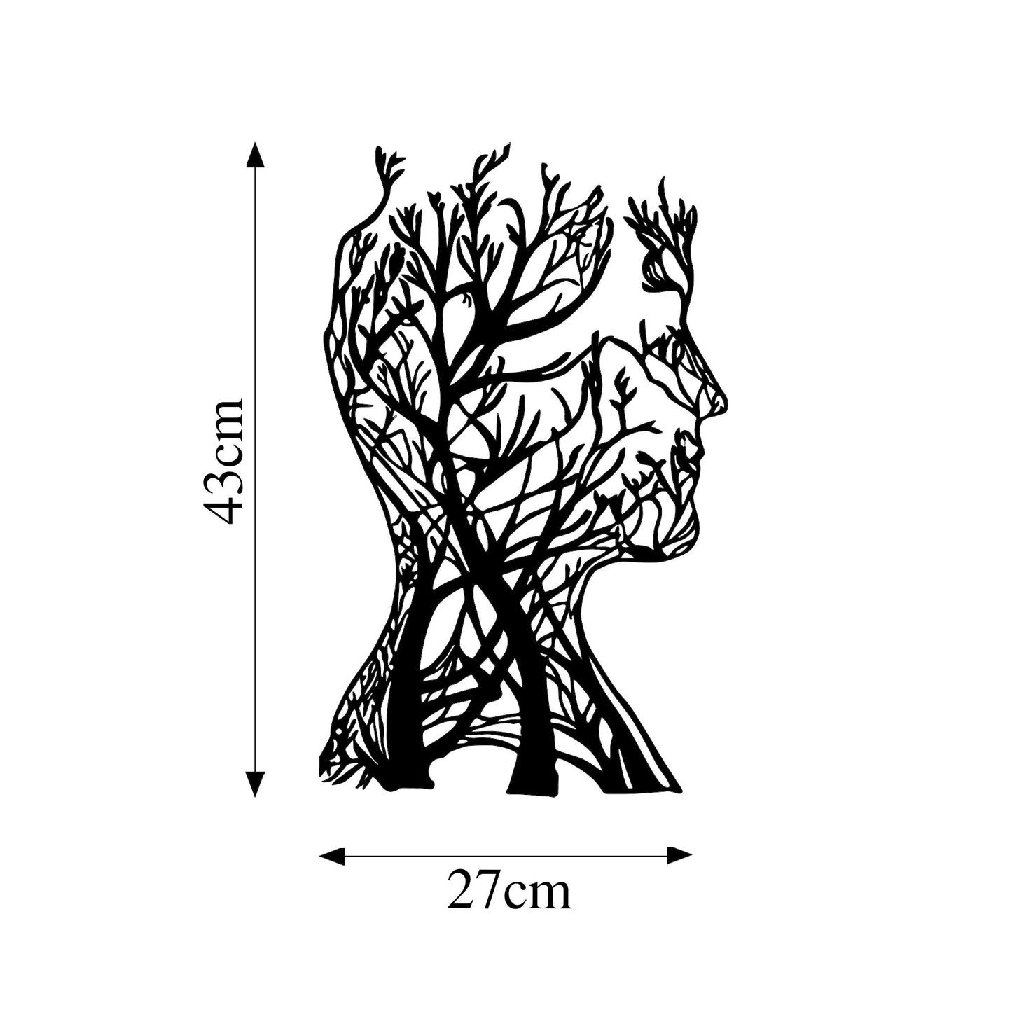 Metalna zidna dekoracija, Tree Man - 317