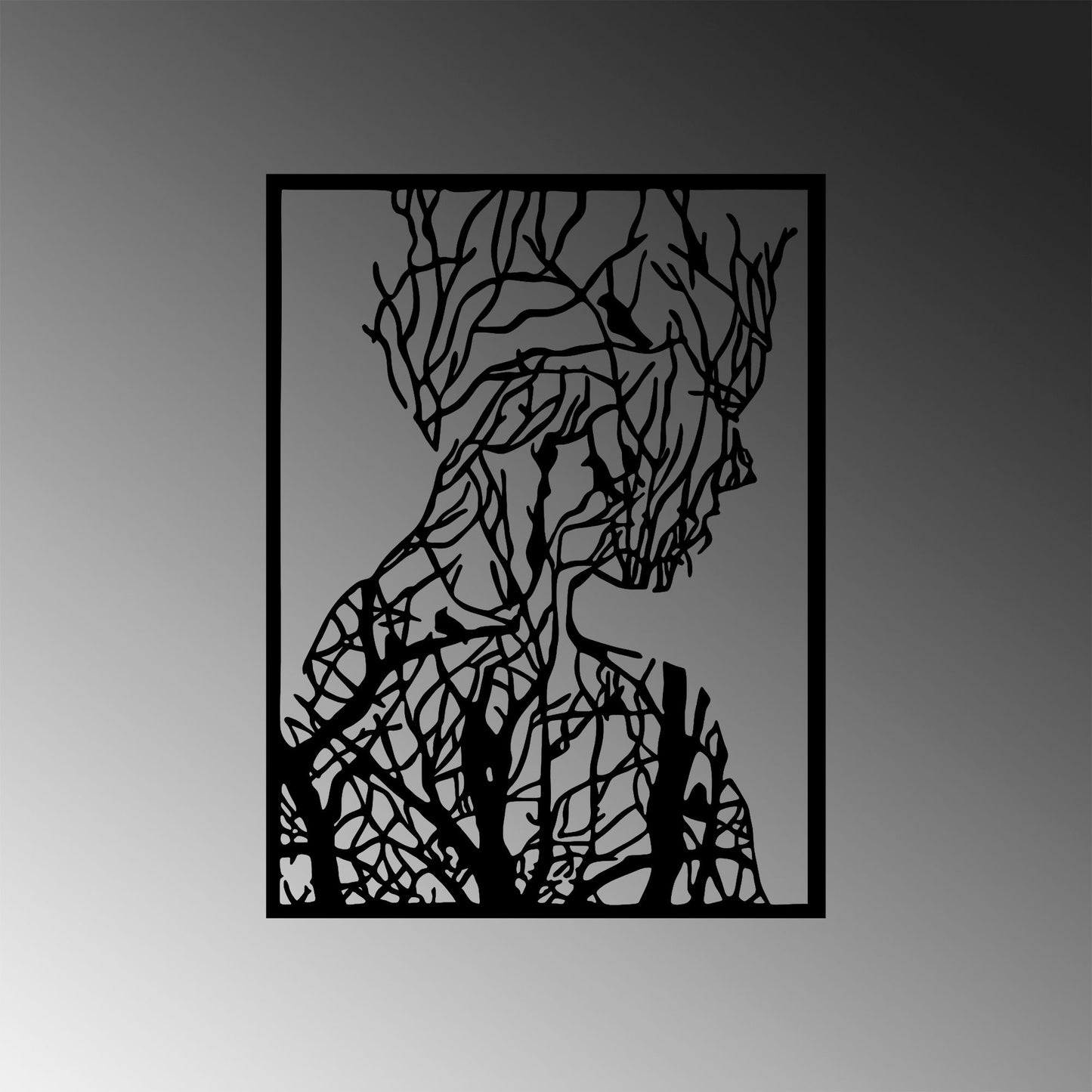 Metalna zidna dekoracija, Tree Man - Model 319