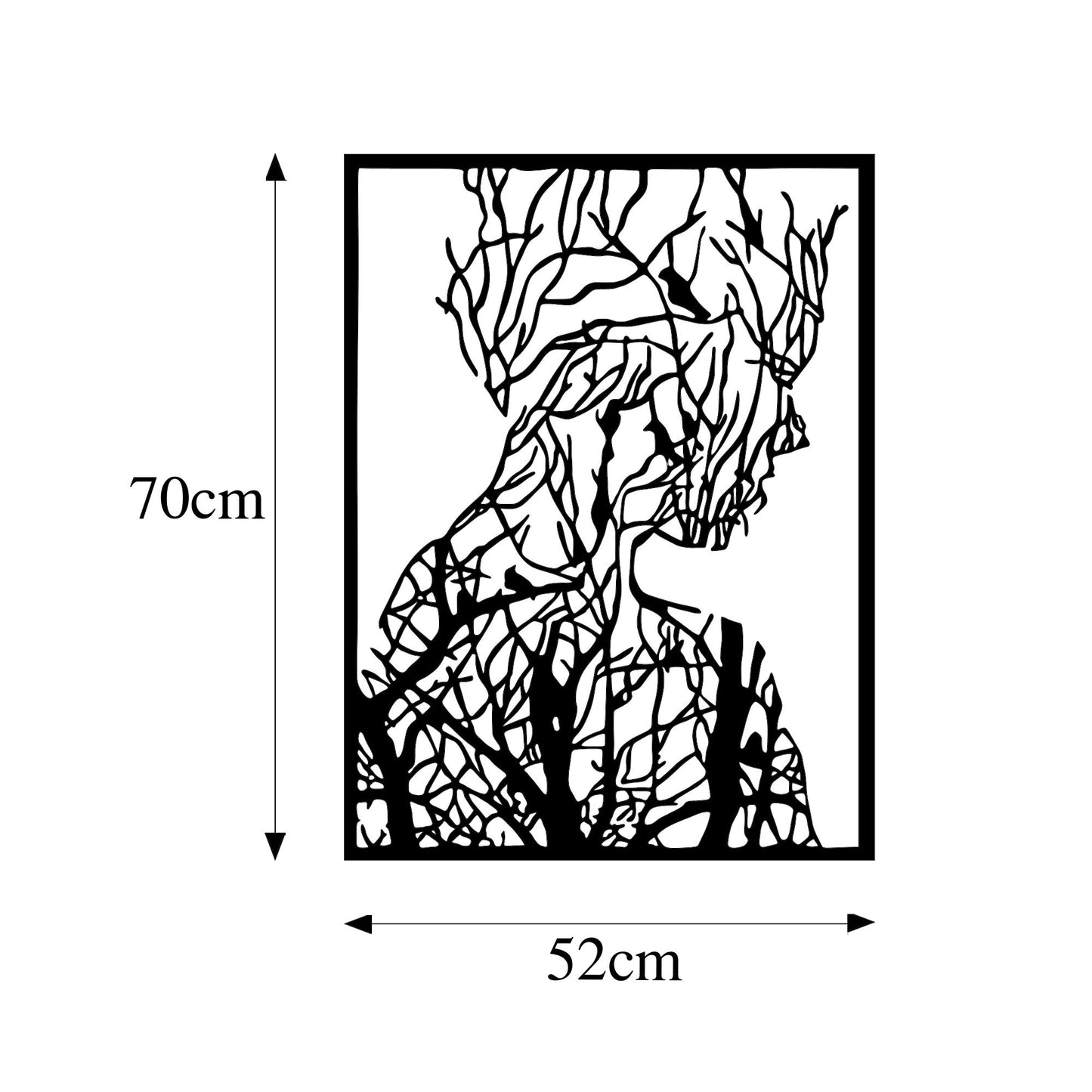 Metalna zidna dekoracija, Tree Man - Model 319