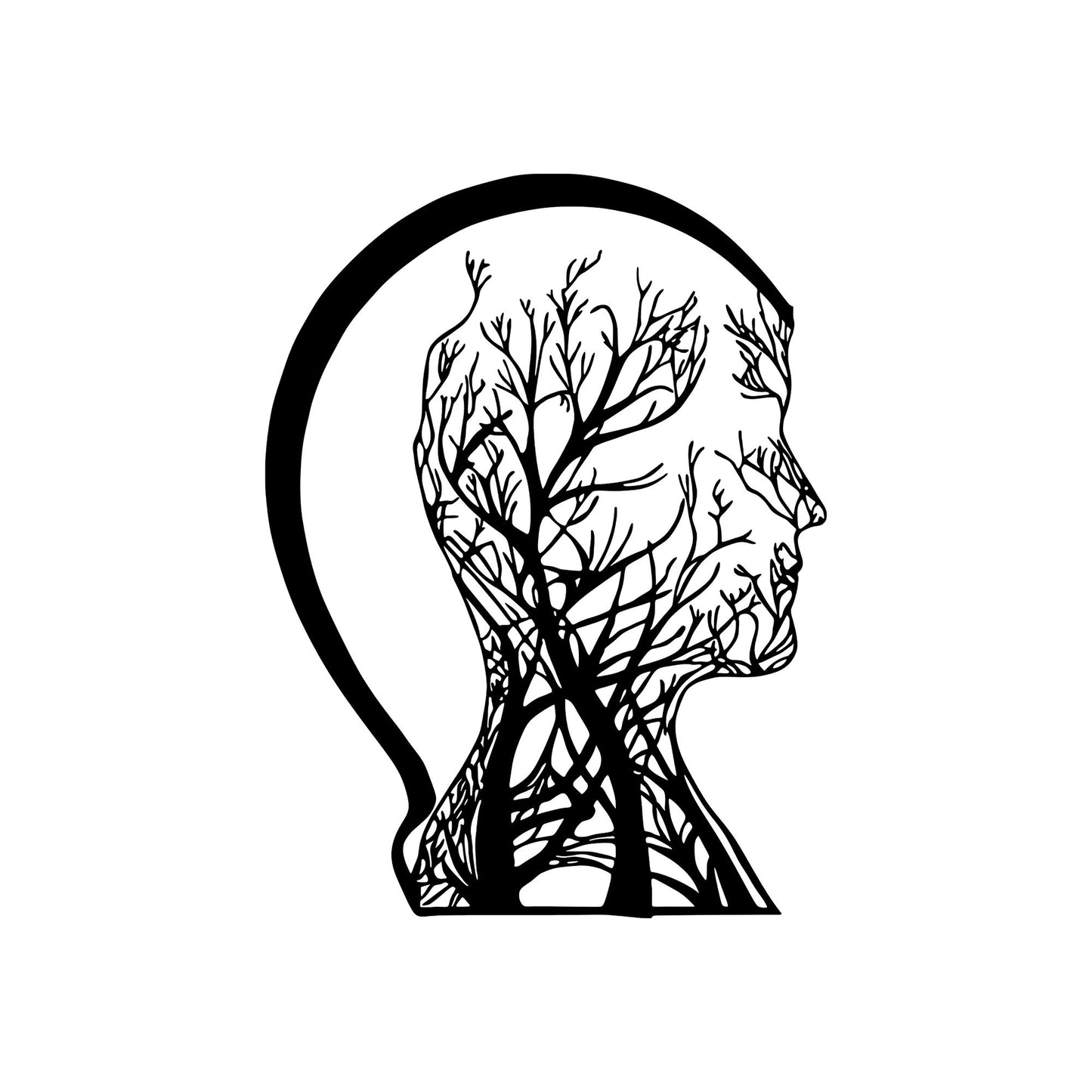 Metalna zidna dekoracija, Tree Man - 322