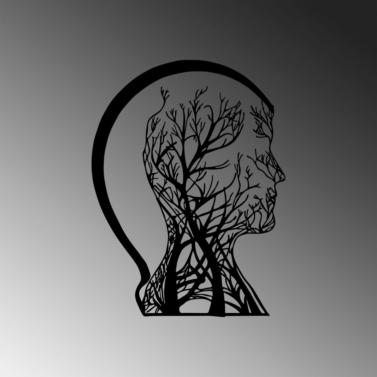 Metalna zidna dekoracija, Tree Man - 322