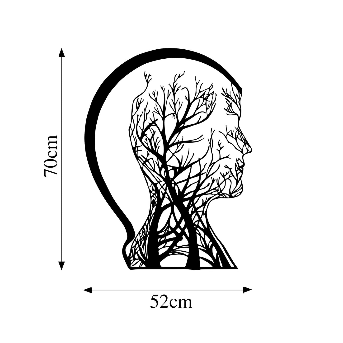 Metalna zidna dekoracija, Tree Man - 322