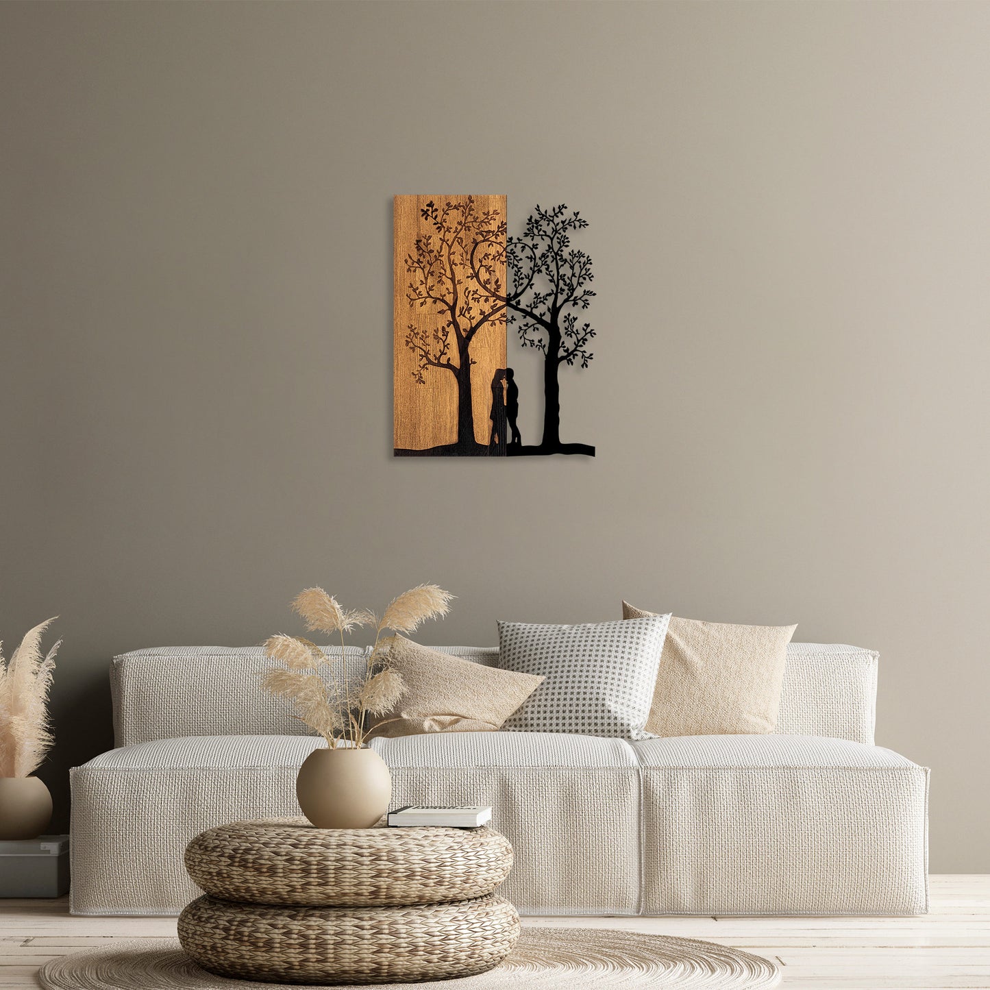 Drvena zidna dekoracija, Love Under The Tree