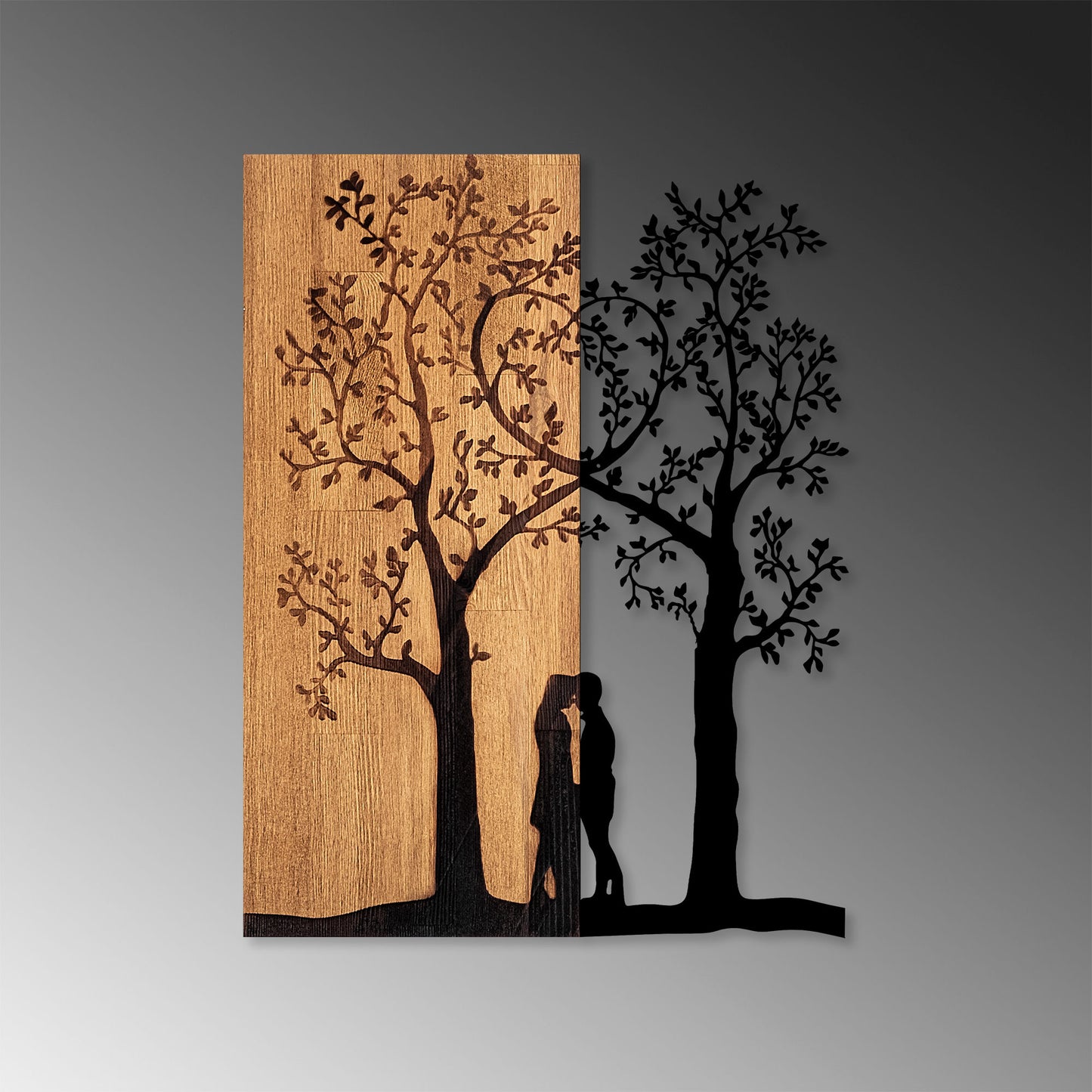 Drvena zidna dekoracija, Love Under The Tree