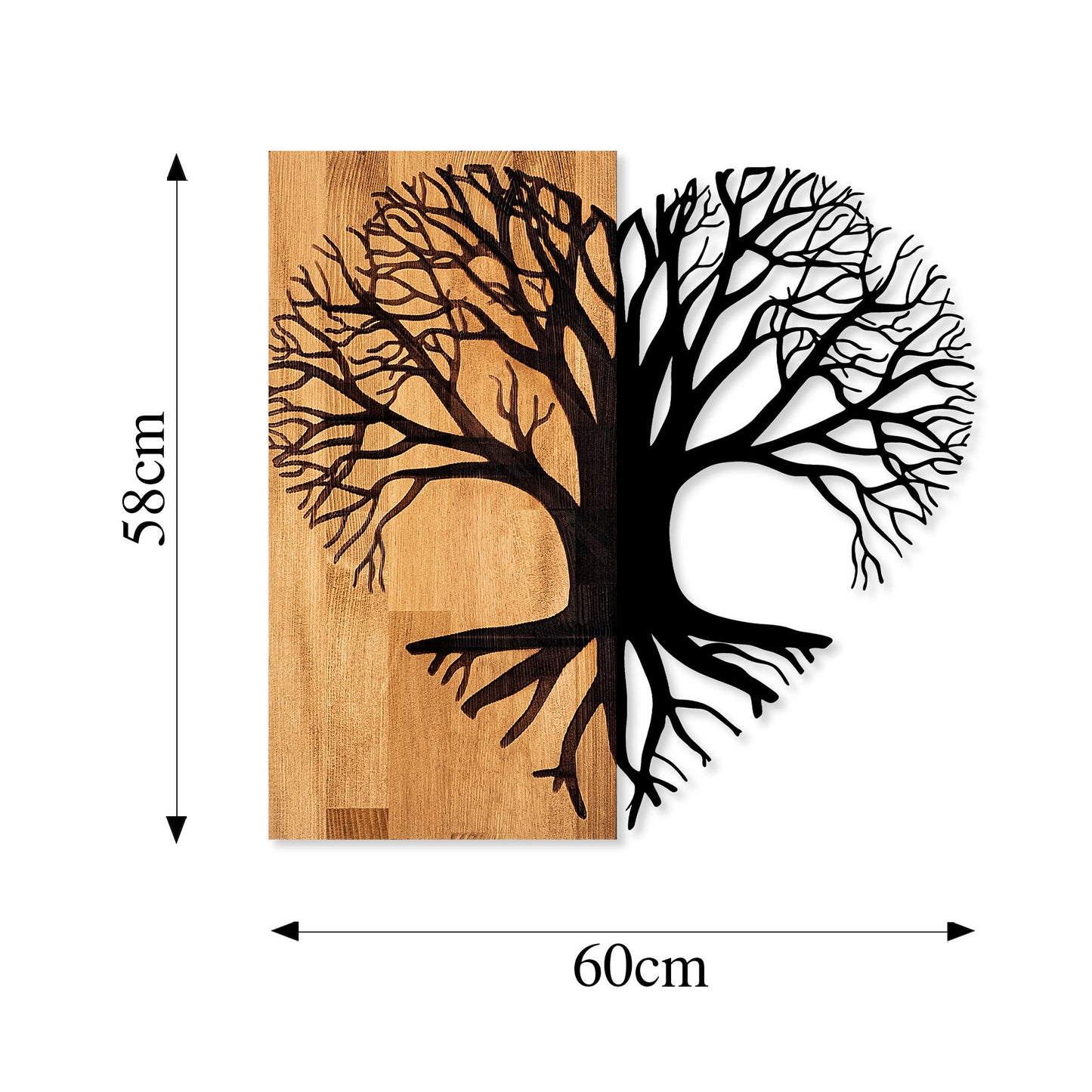 Drvena zidna dekoracija, Love Tree