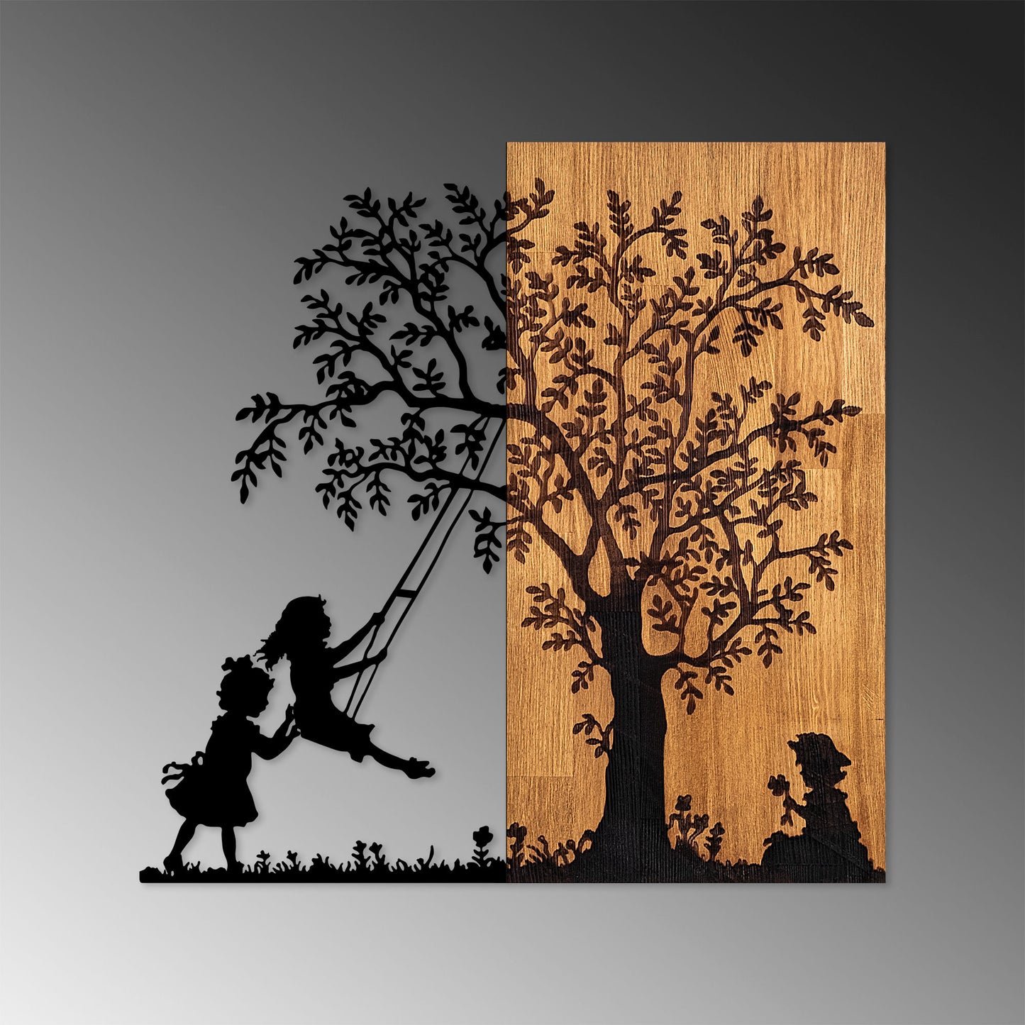 Drvena zidna dekoracija, The Tree And The Shaking Children