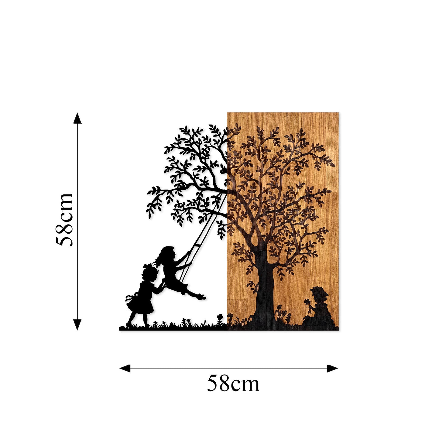 Drvena zidna dekoracija, The Tree And The Shaking Children