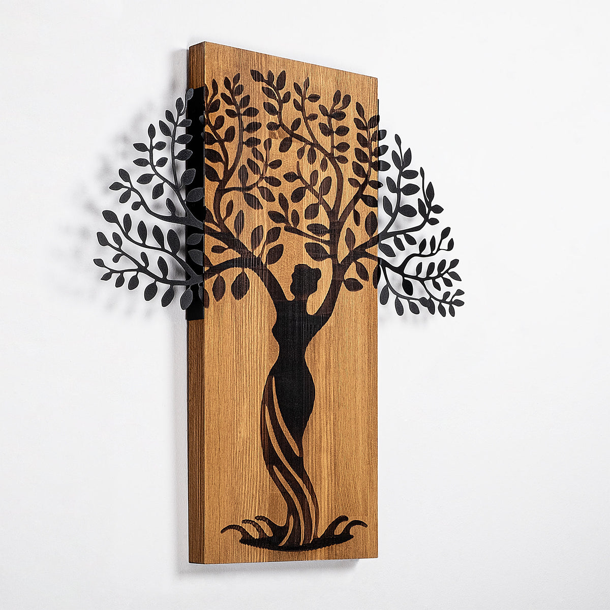Drvena zidna dekoracija, Woman Tree 3