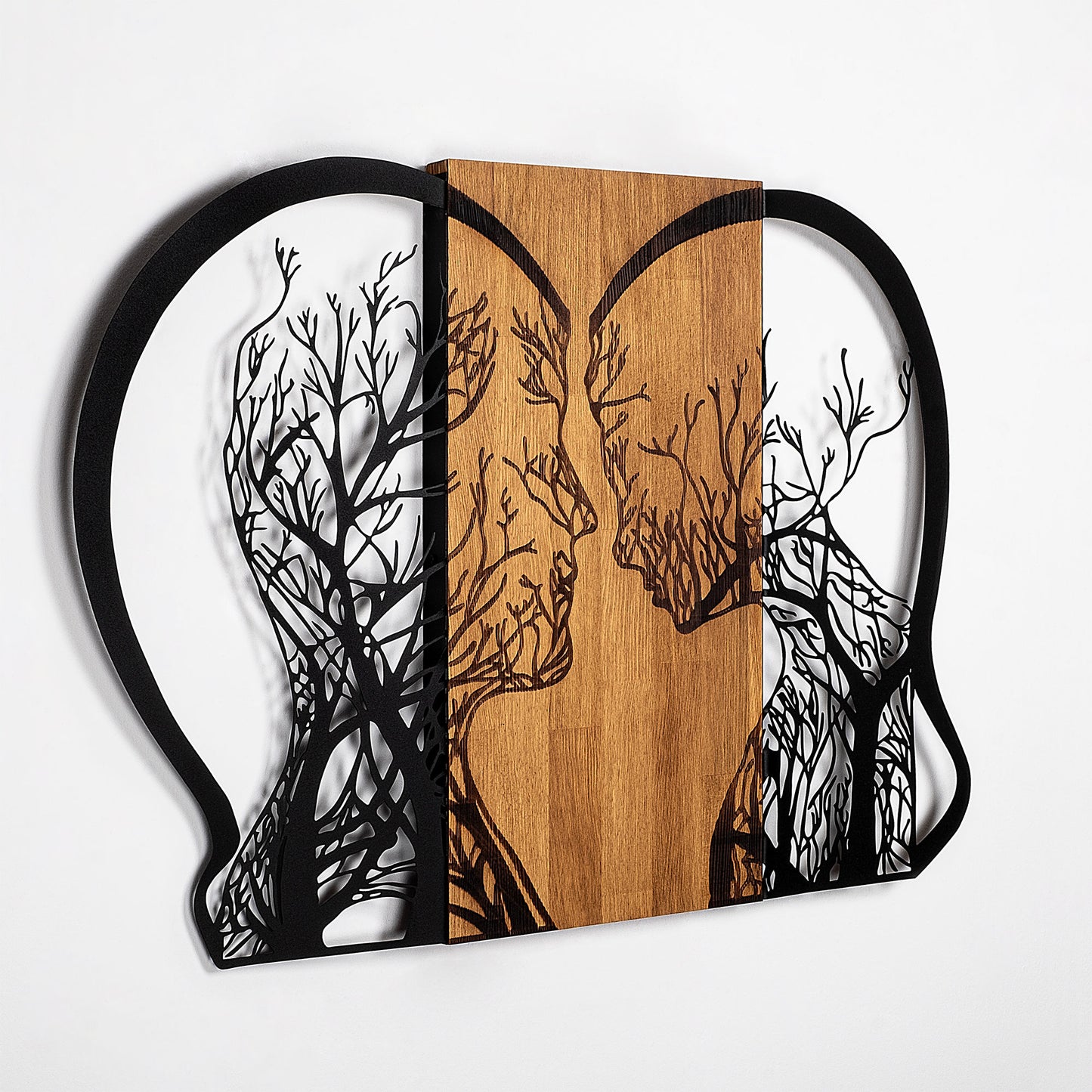 Drvena zidna dekoracija, Tree Woman And Man Love