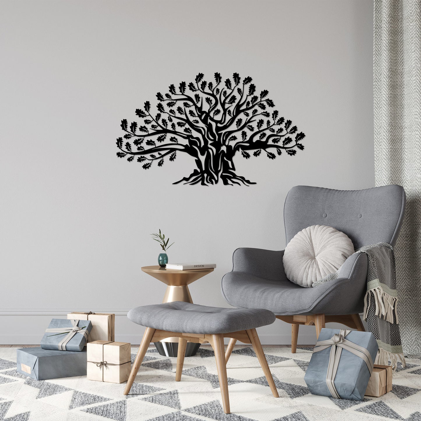 Metalna zidna dekoracija, Monumental Tree 17