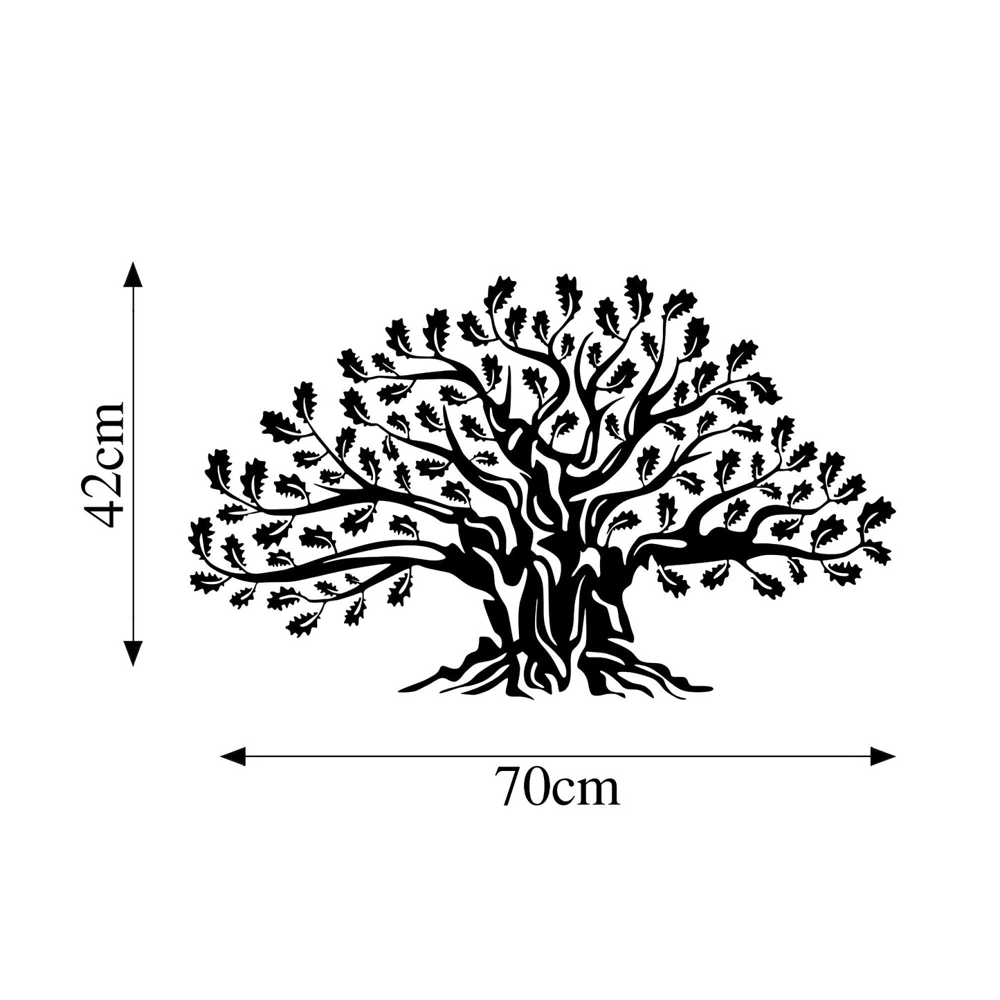 Metalna zidna dekoracija, Monumental Tree 17