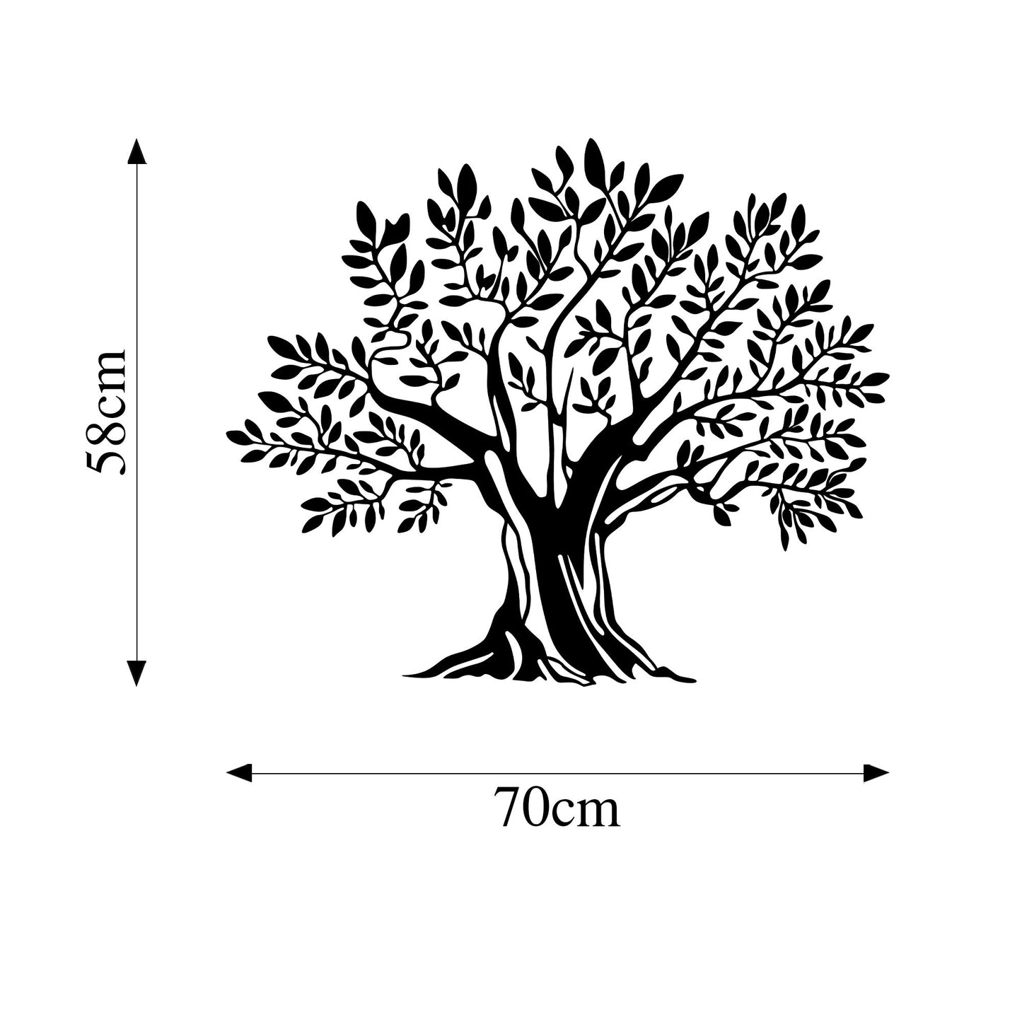 Metalna zidna dekoracija, Monumental Tree 19