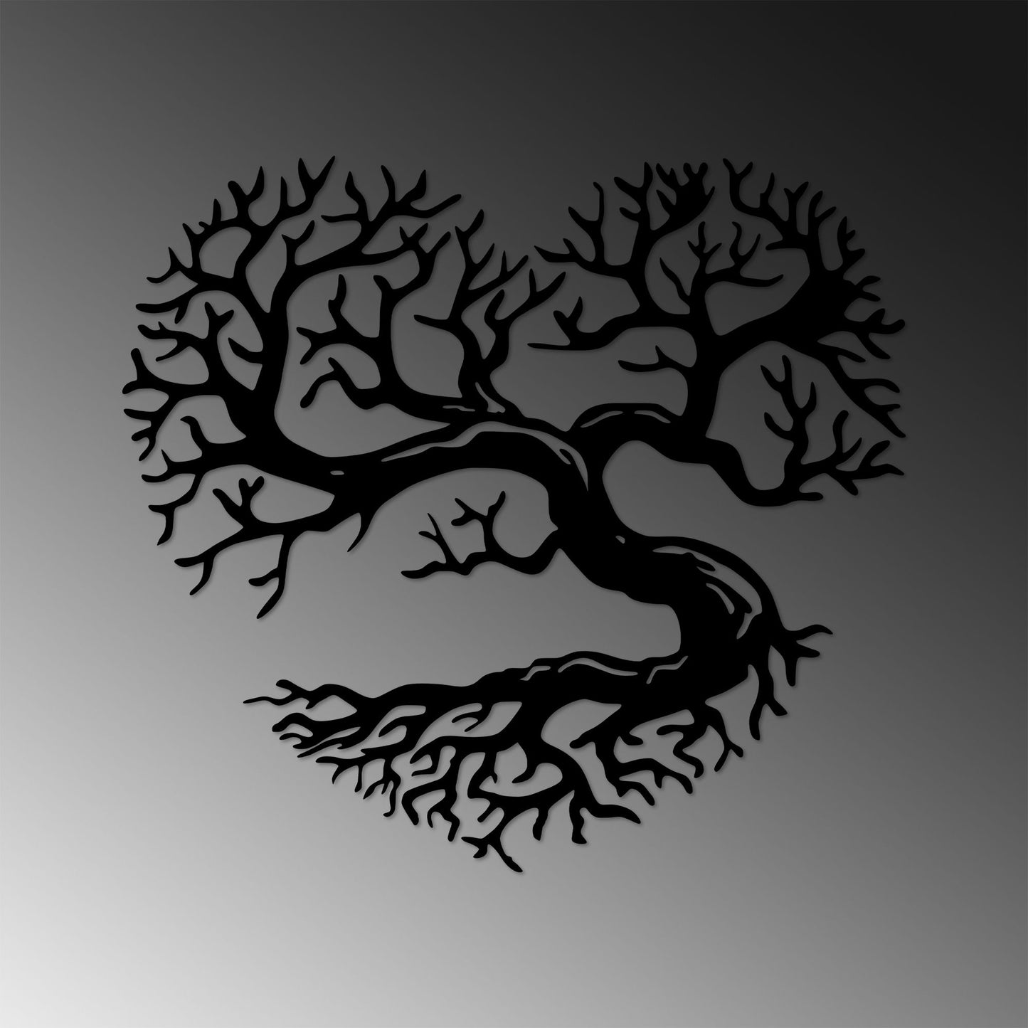 Metalna zidna dekoracija, Heart Tree