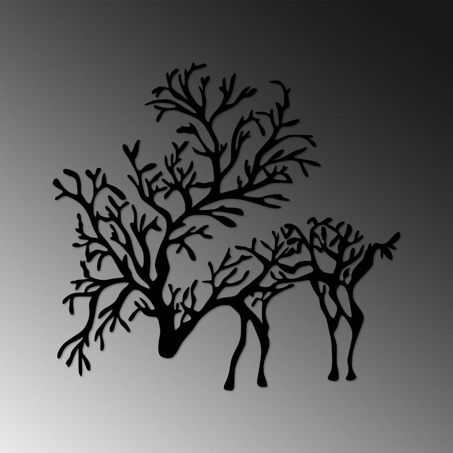 Metalna zidna dekoracija, Deer 2