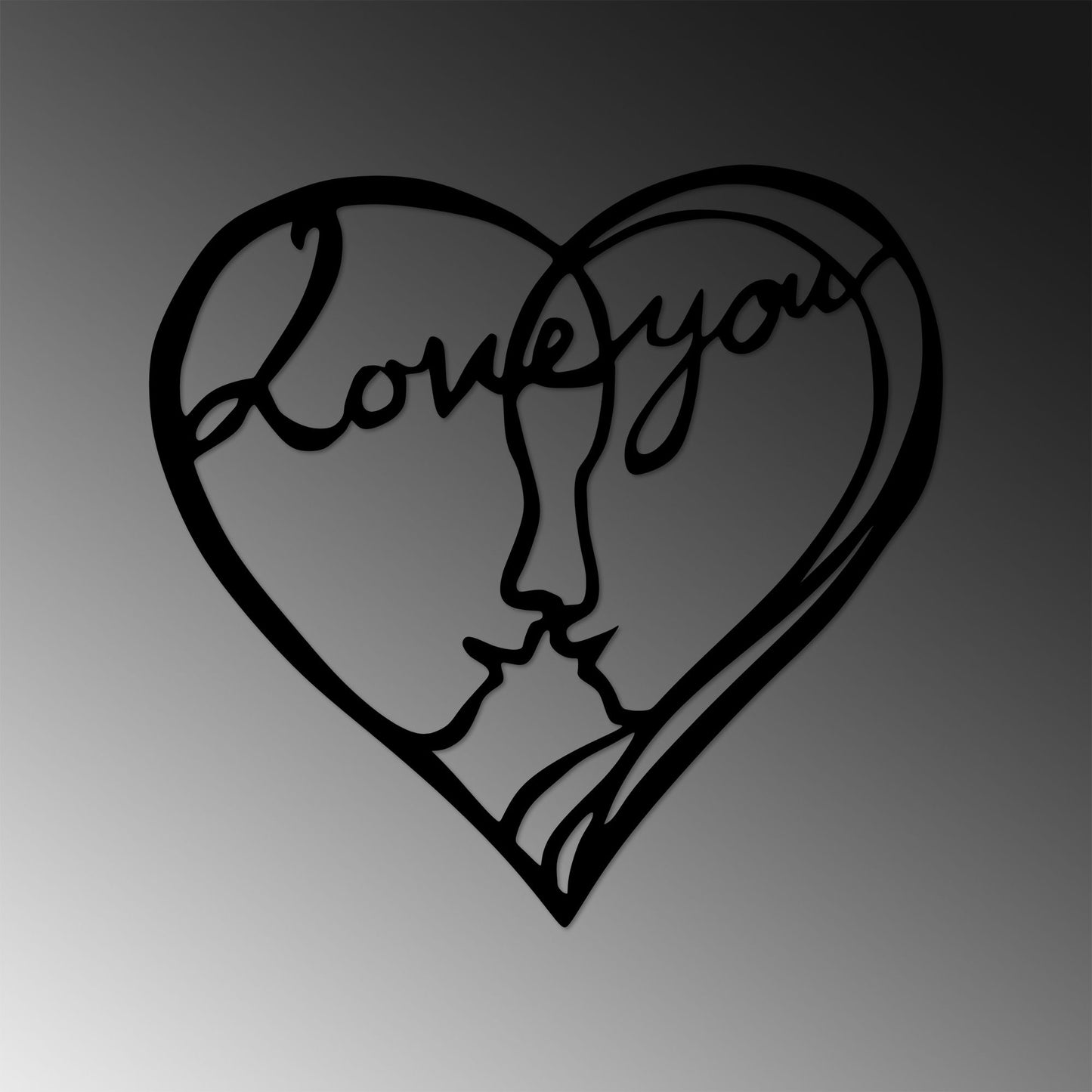 Metalna zidna dekoracija, I Love You