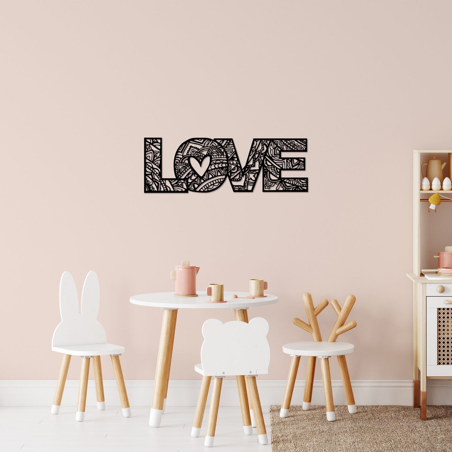 Metalna zidna dekoracija, Love 5