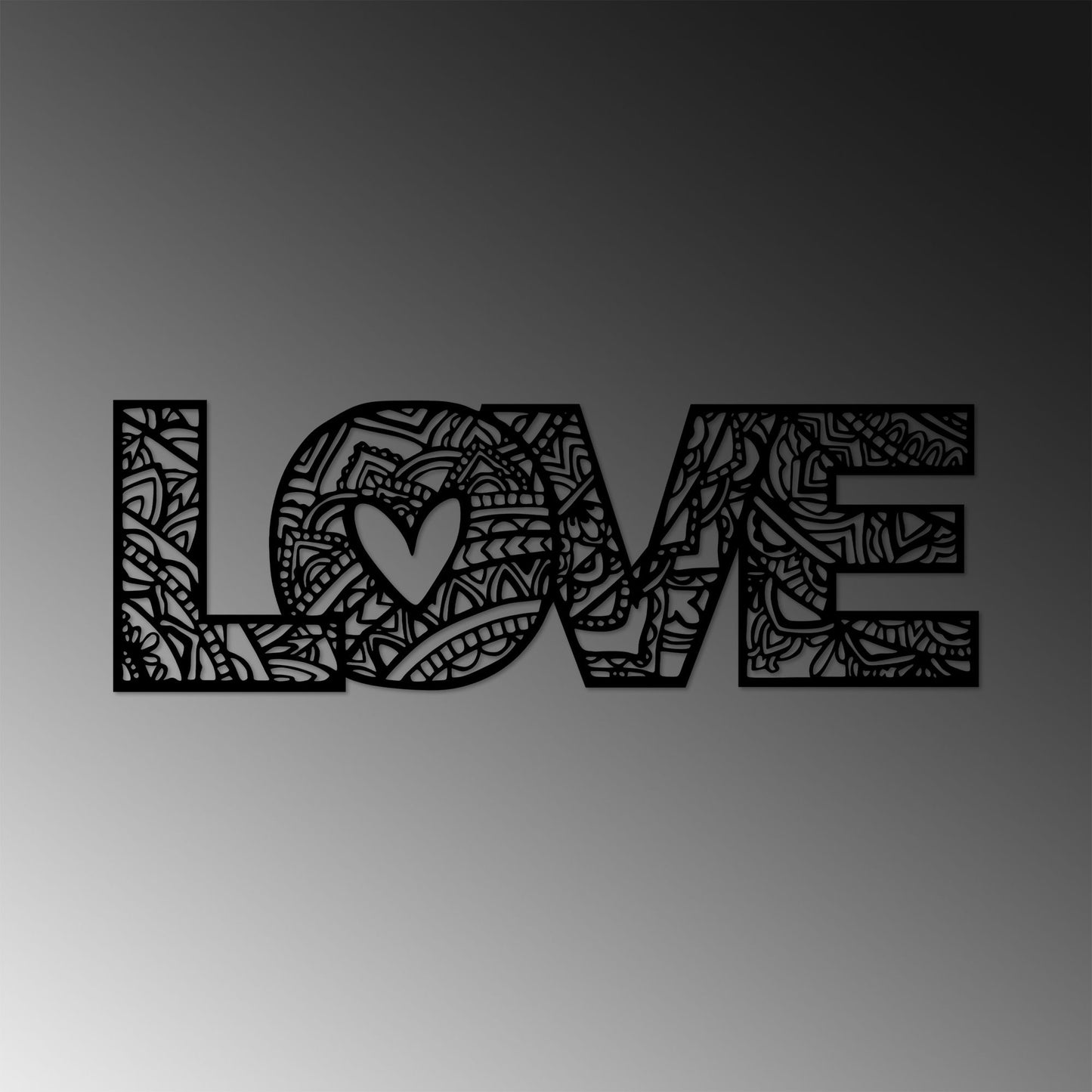Metalna zidna dekoracija, Love 5