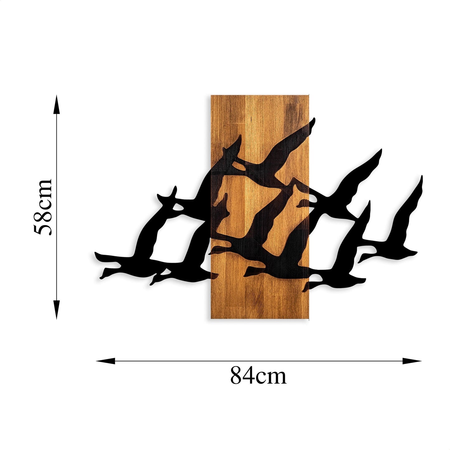 Ukrasni drveni zidni dodatak, Migrant Birds - 375