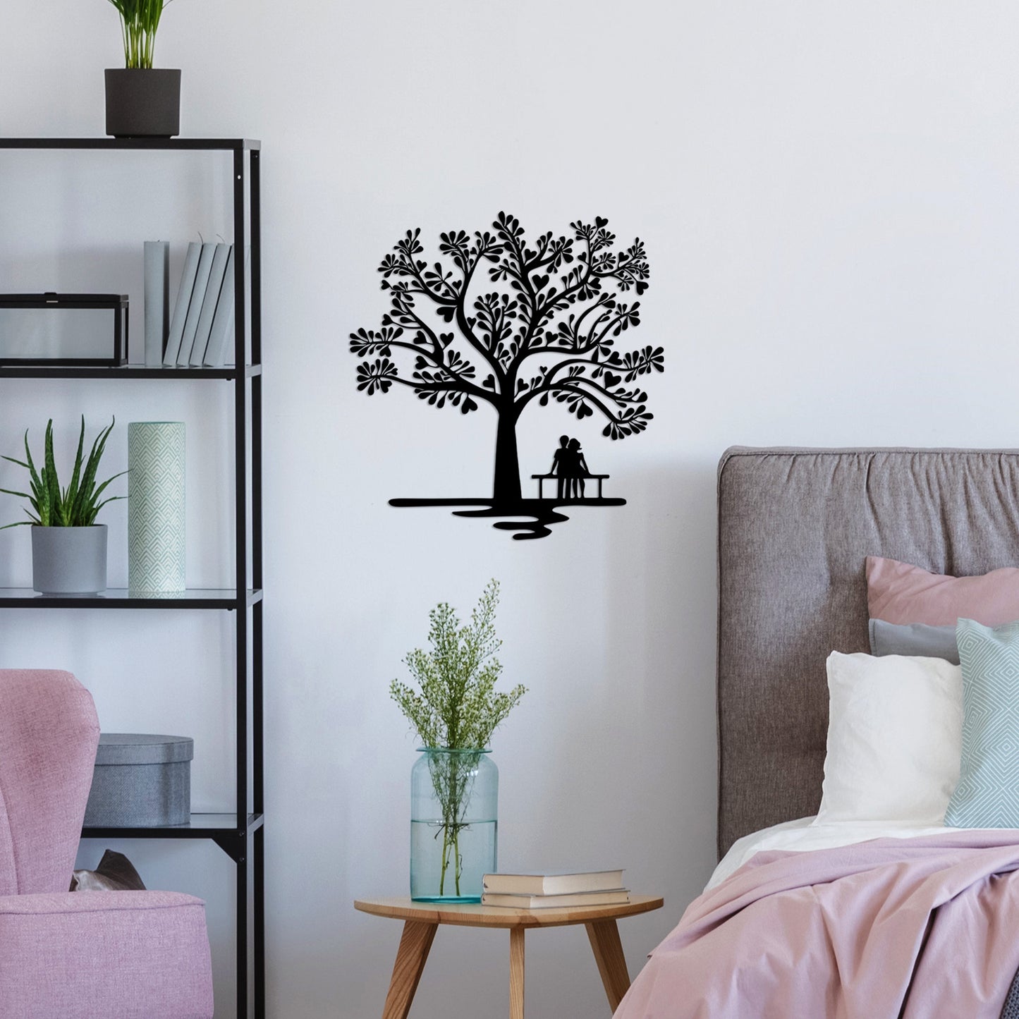Metalna zidna dekoracija, Romance Under The Tree - 501