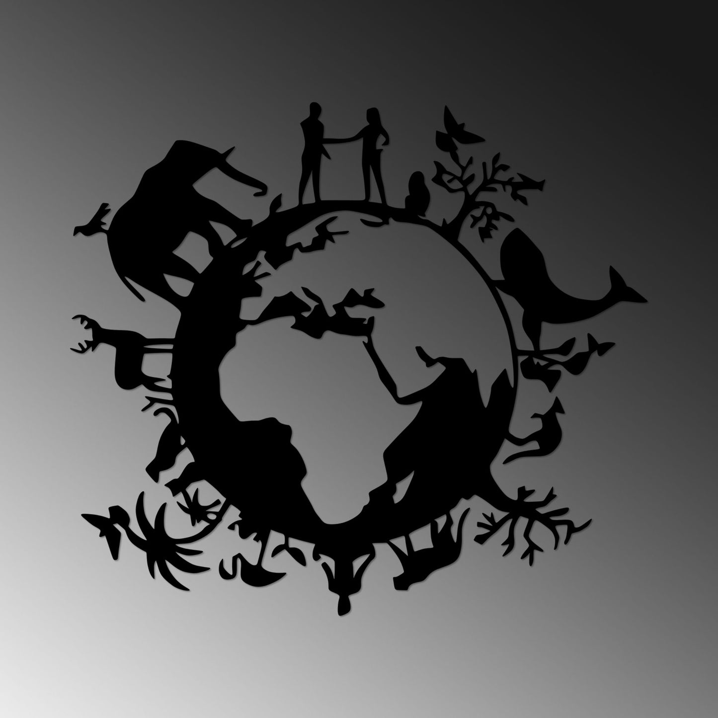 Metalna zidna dekoracija, Animal World - 506
