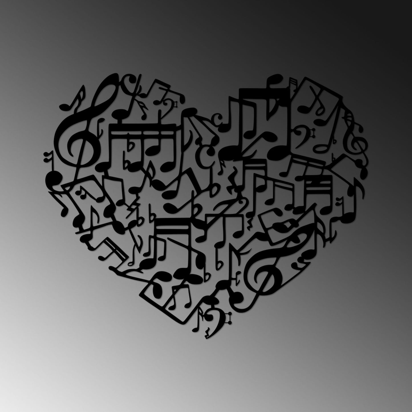 Metalna zidna dekoracija, Musical Love - 507