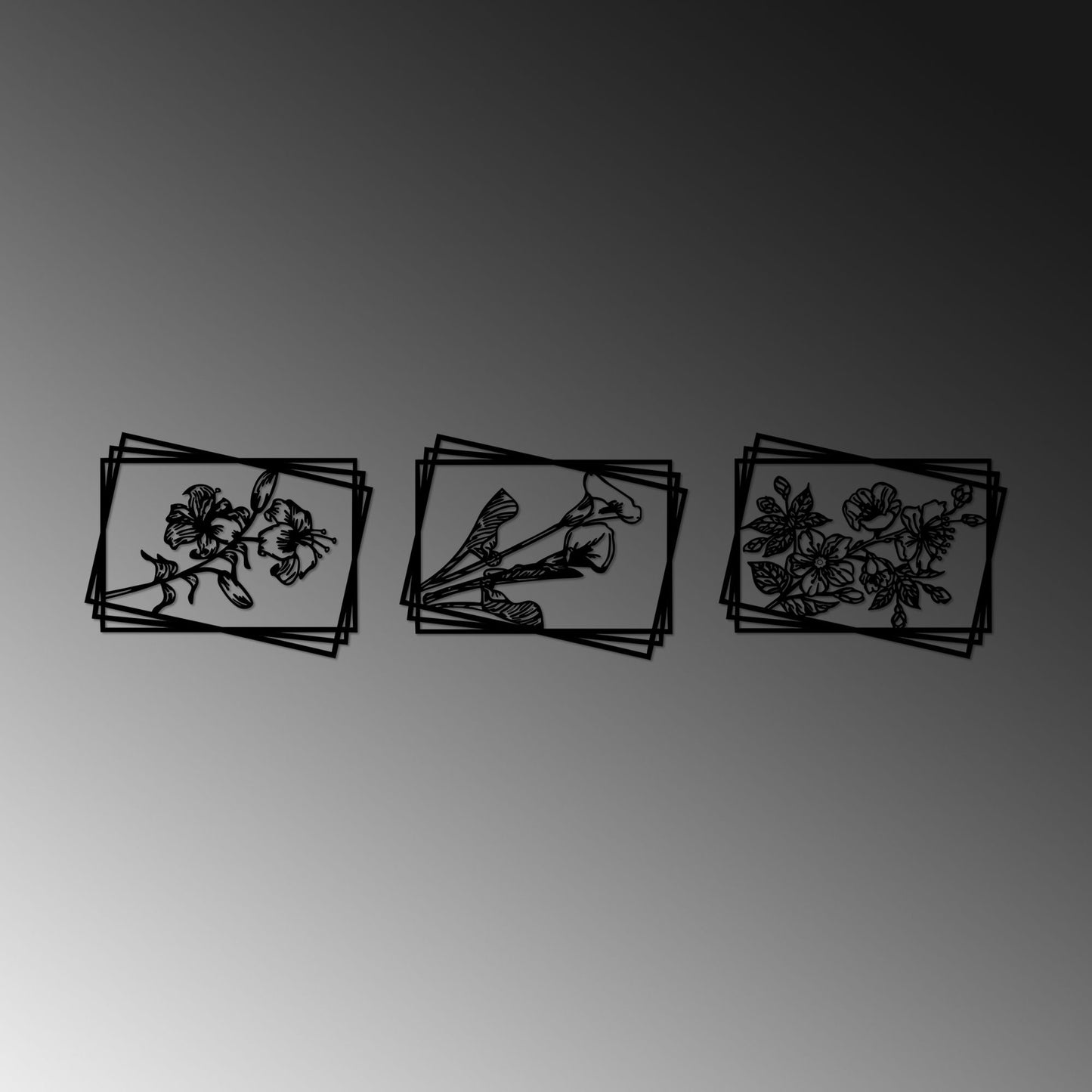 Metalna zidna dekoracija, Flowers 2 - 514