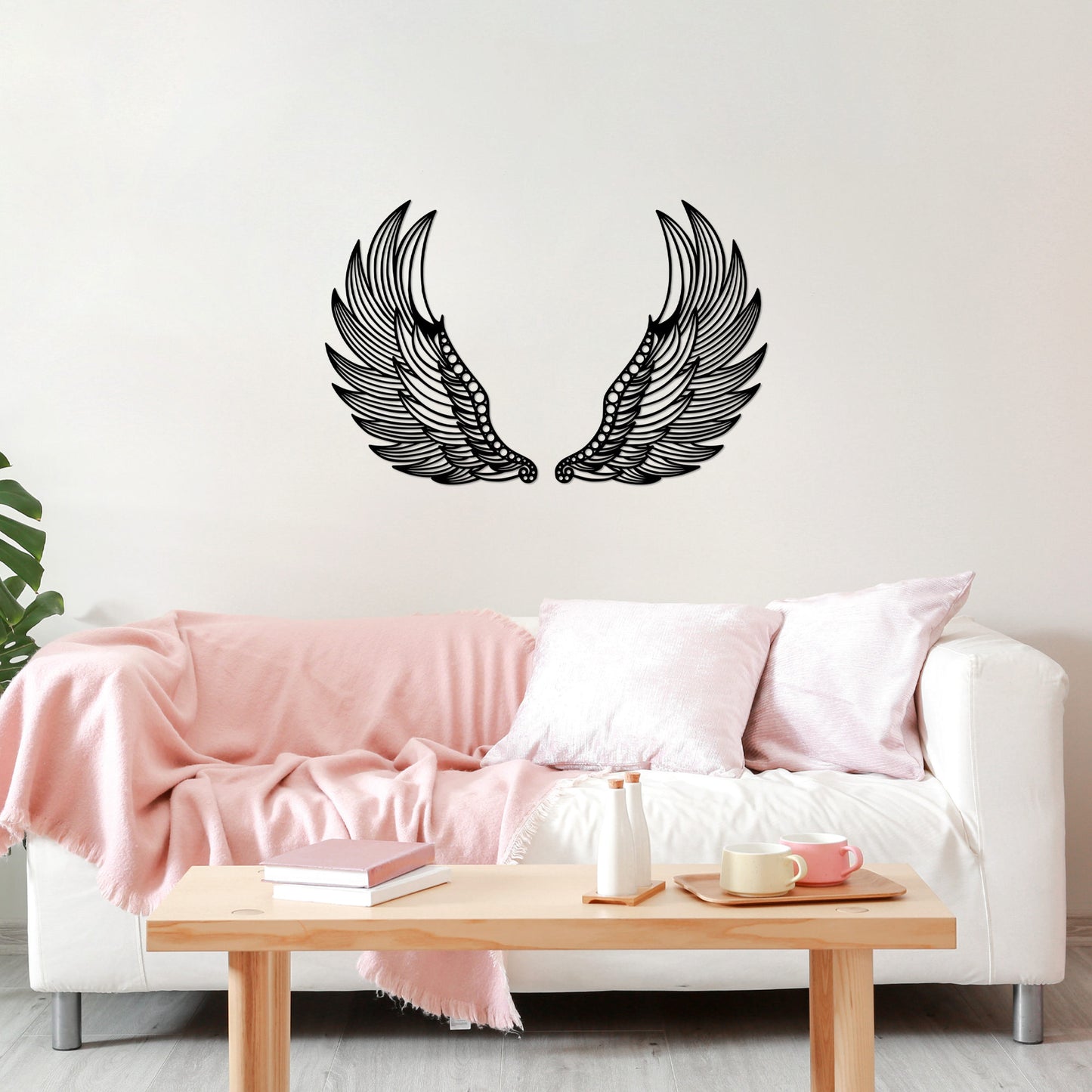 Metalna zidna dekoracija, Angel Wings - 525