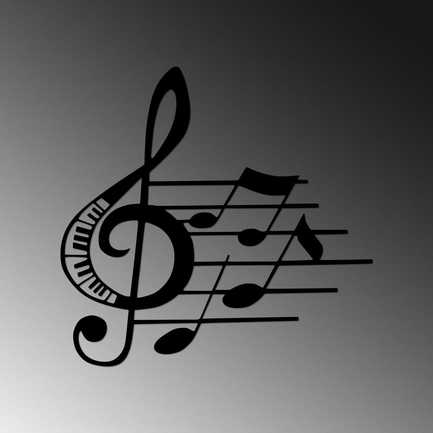 Metalna zidna dekoracija, Fast Music - 527