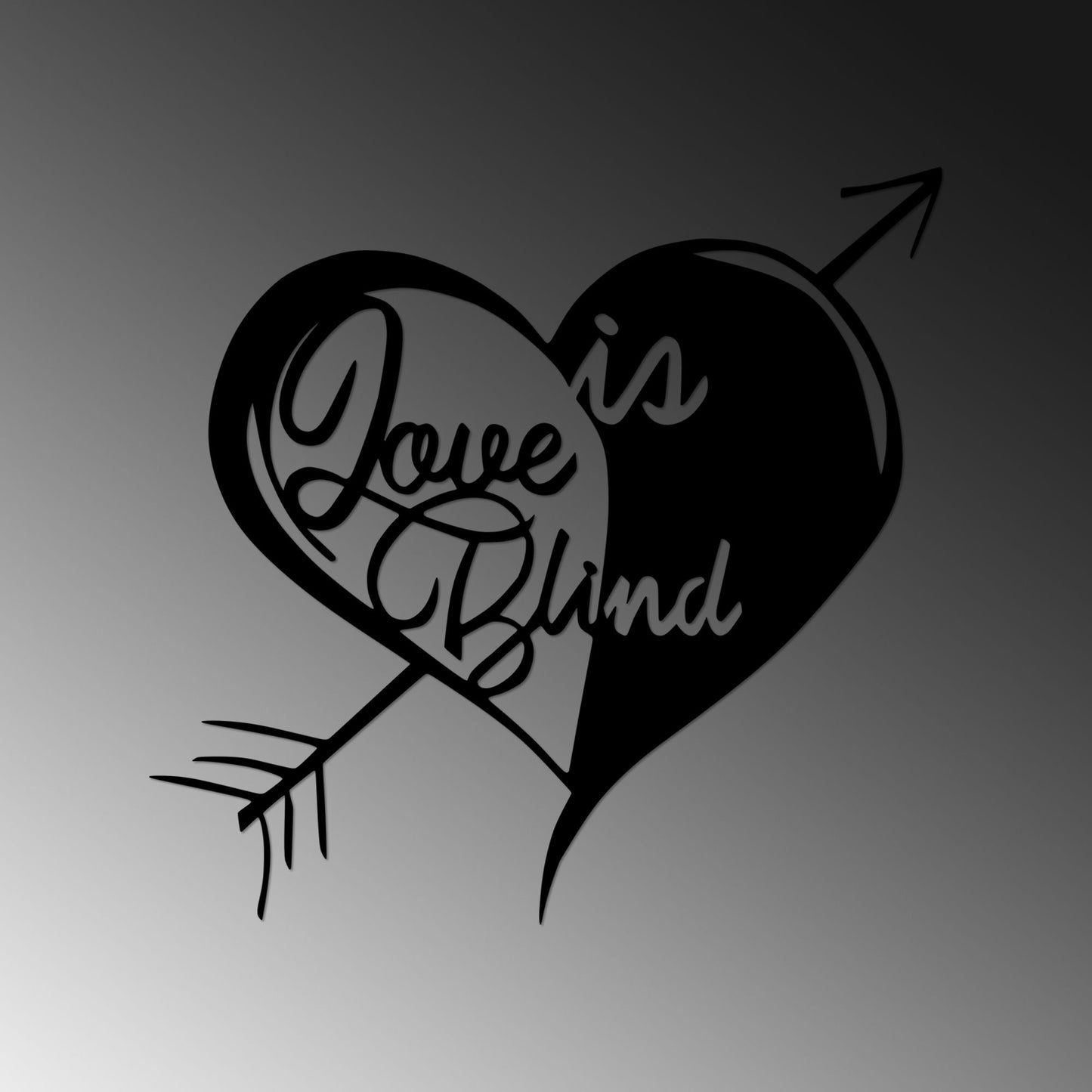 Metalna zidna dekoracija, Love in Blind - 530