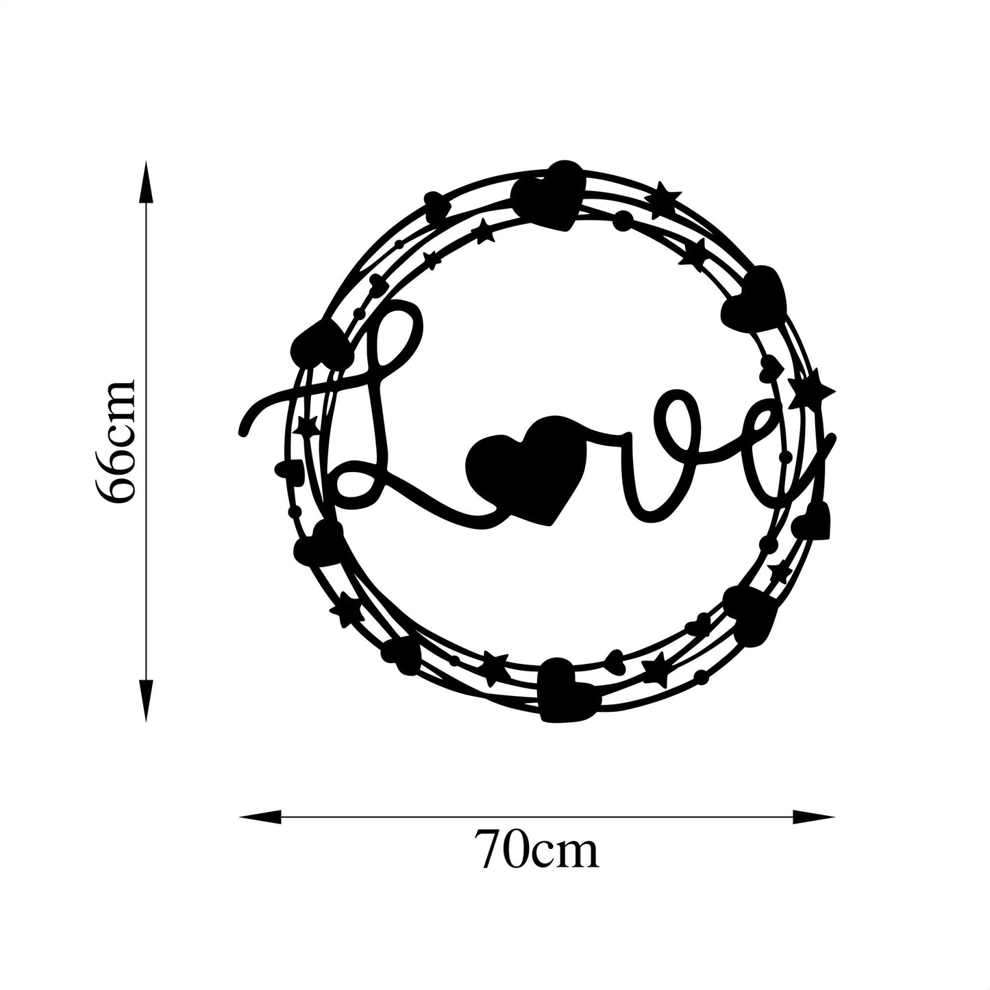 Metalna zidna dekoracija, Love - 469