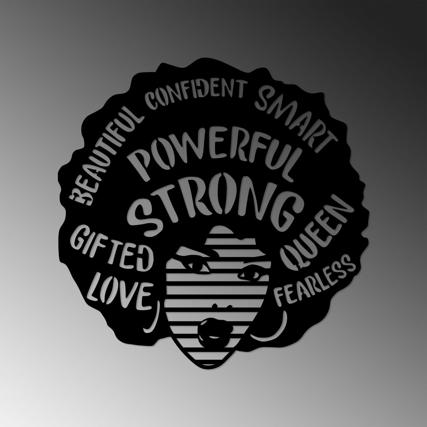 Metalna zidna dekoracija, PowerfulStrong - 470